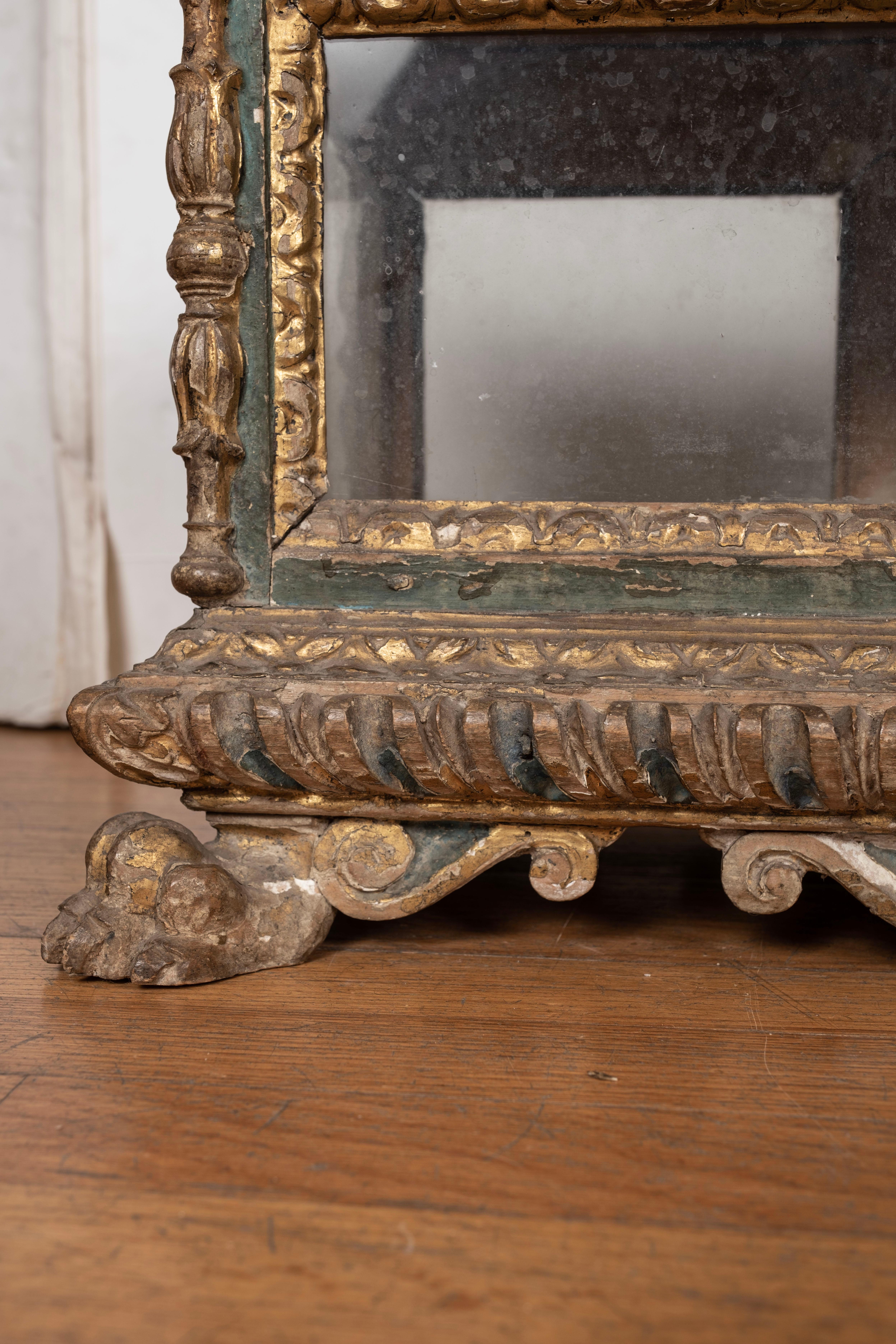 Italienische bemalte und vergoldete Reliquary-Schachtel aus dem 18. Jahrhundert im Angebot 5