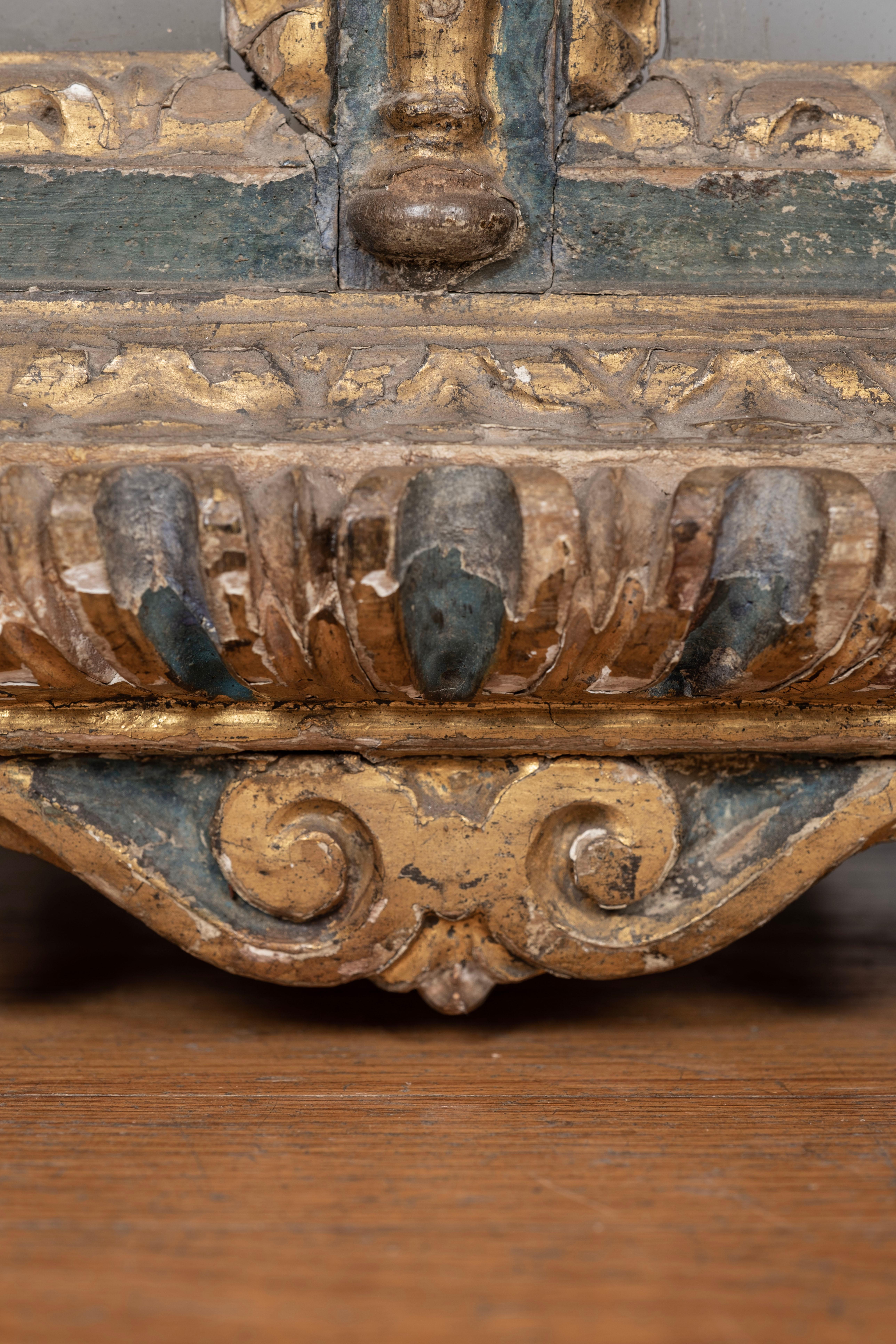 Italienische bemalte und vergoldete Reliquary-Schachtel aus dem 18. Jahrhundert im Angebot 2