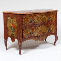18th Century Italian Painted Bombe Commode ca. 1770