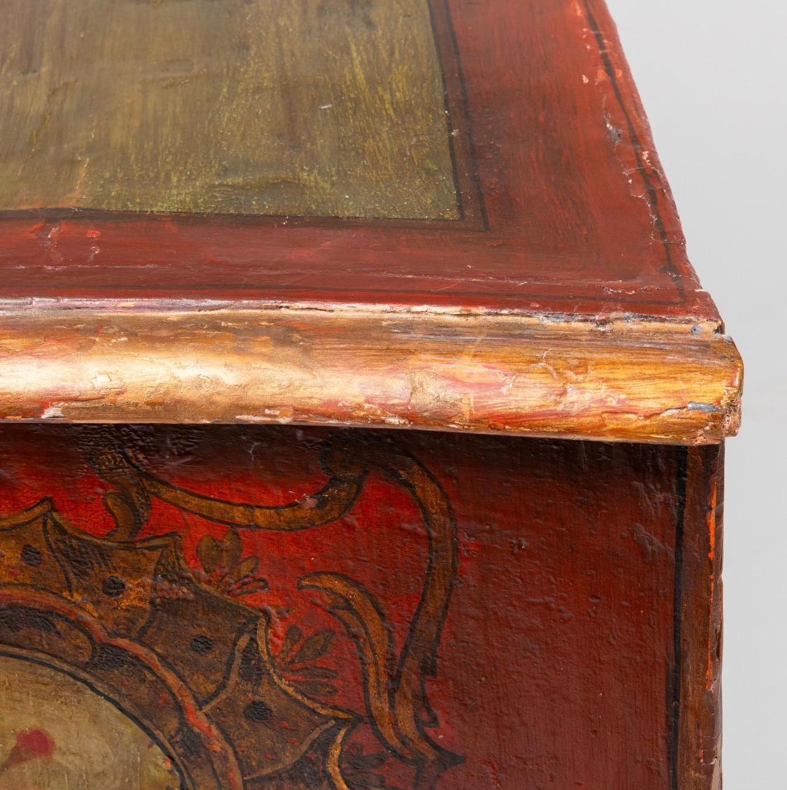 Late 18th Century 18th Century Italian Painted Bombe Commode ca. 1770 For Sale