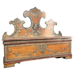 18th Century Italian Painted Cassapanca Bench