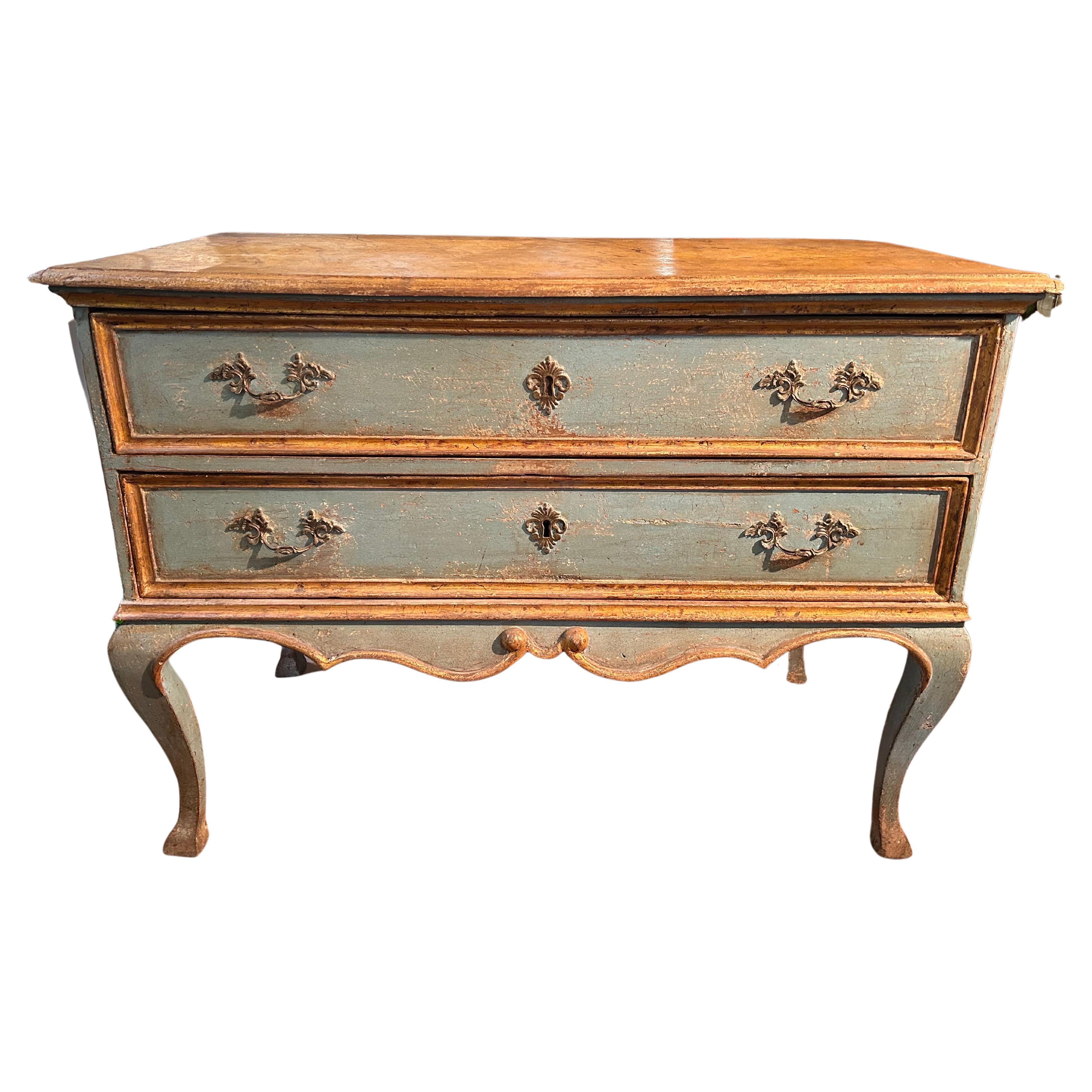 18th Century Italian Painted Chest Or Commode