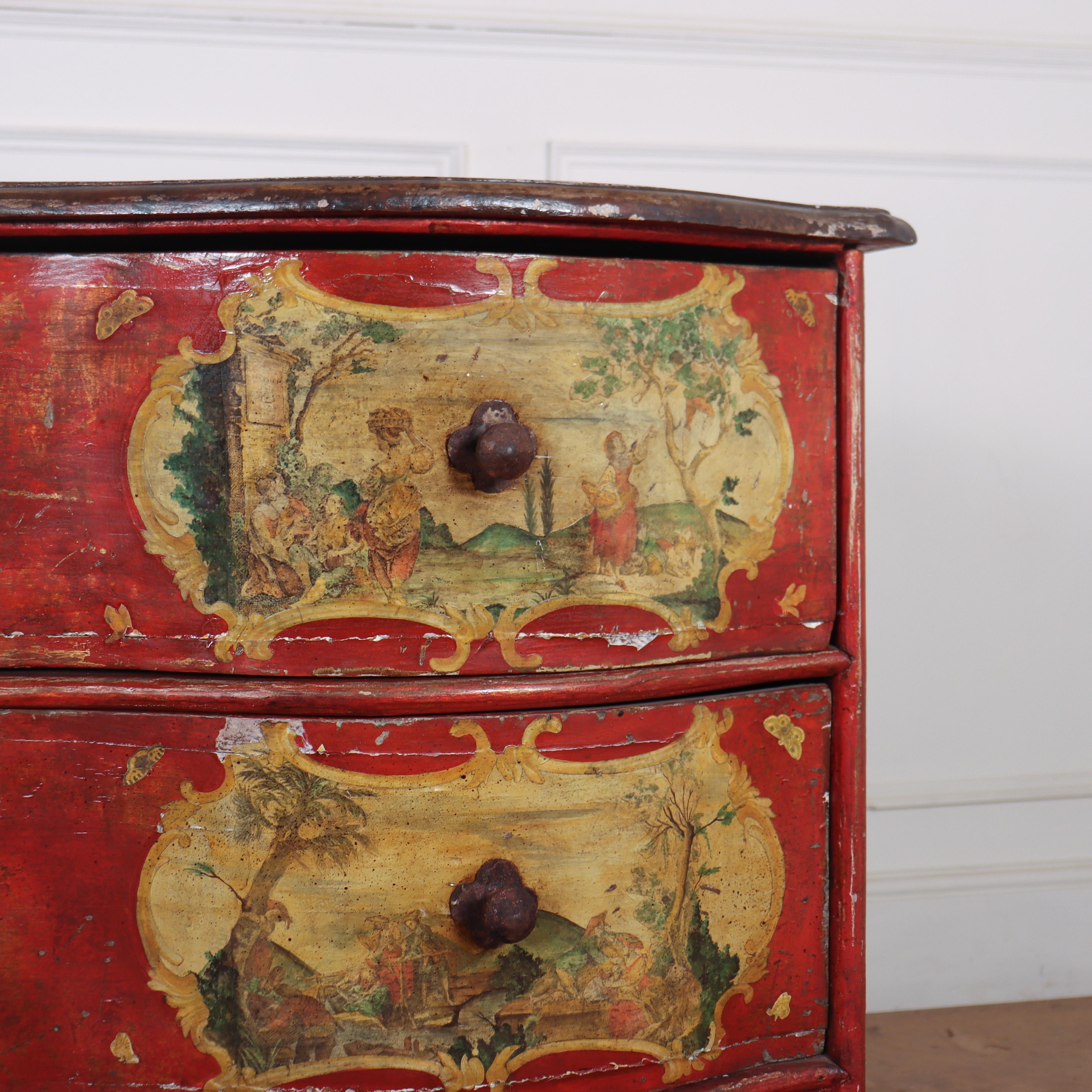 18th Century and Earlier 18th Century Italian Painted Commode