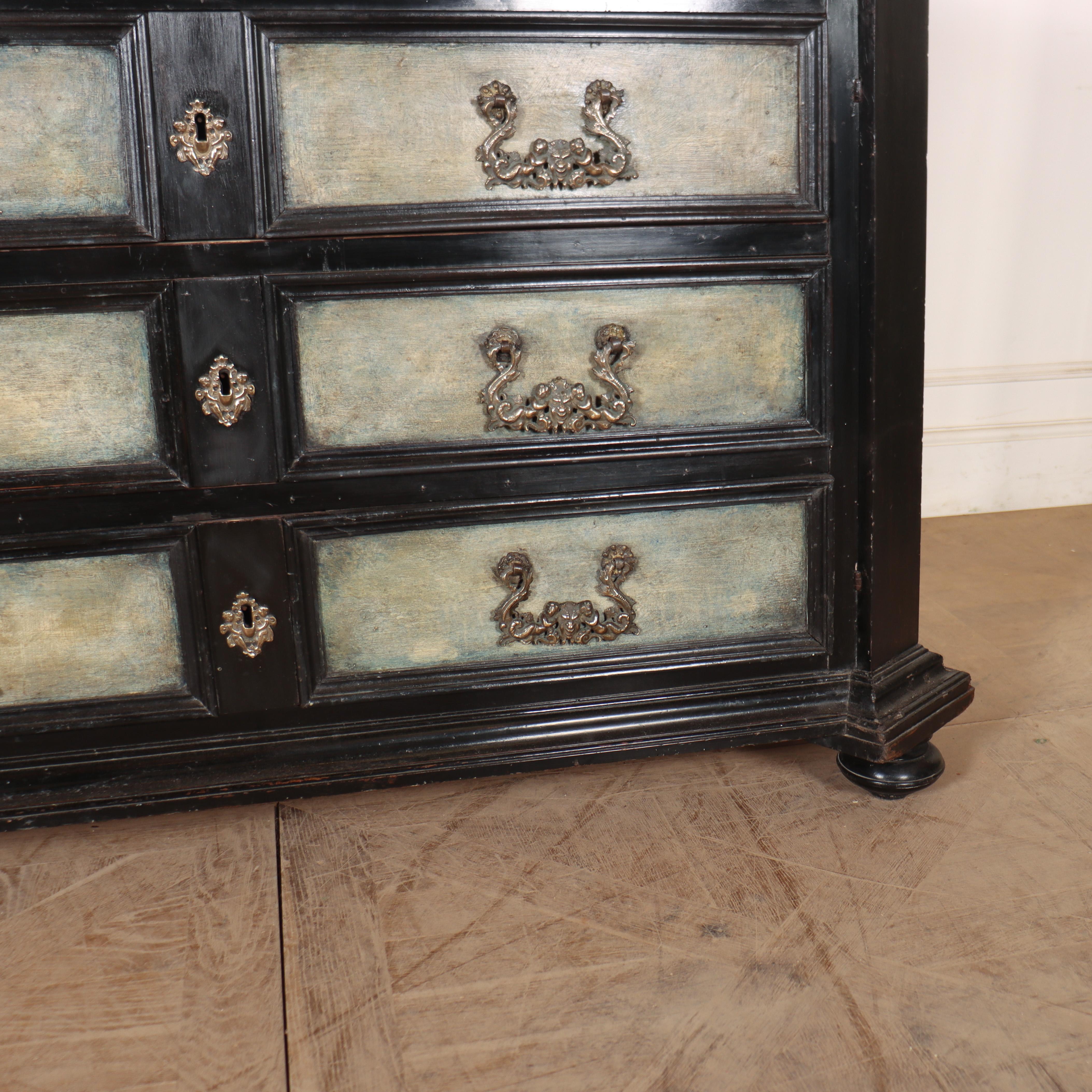 18th Century and Earlier 18th Century Italian Painted Commode For Sale