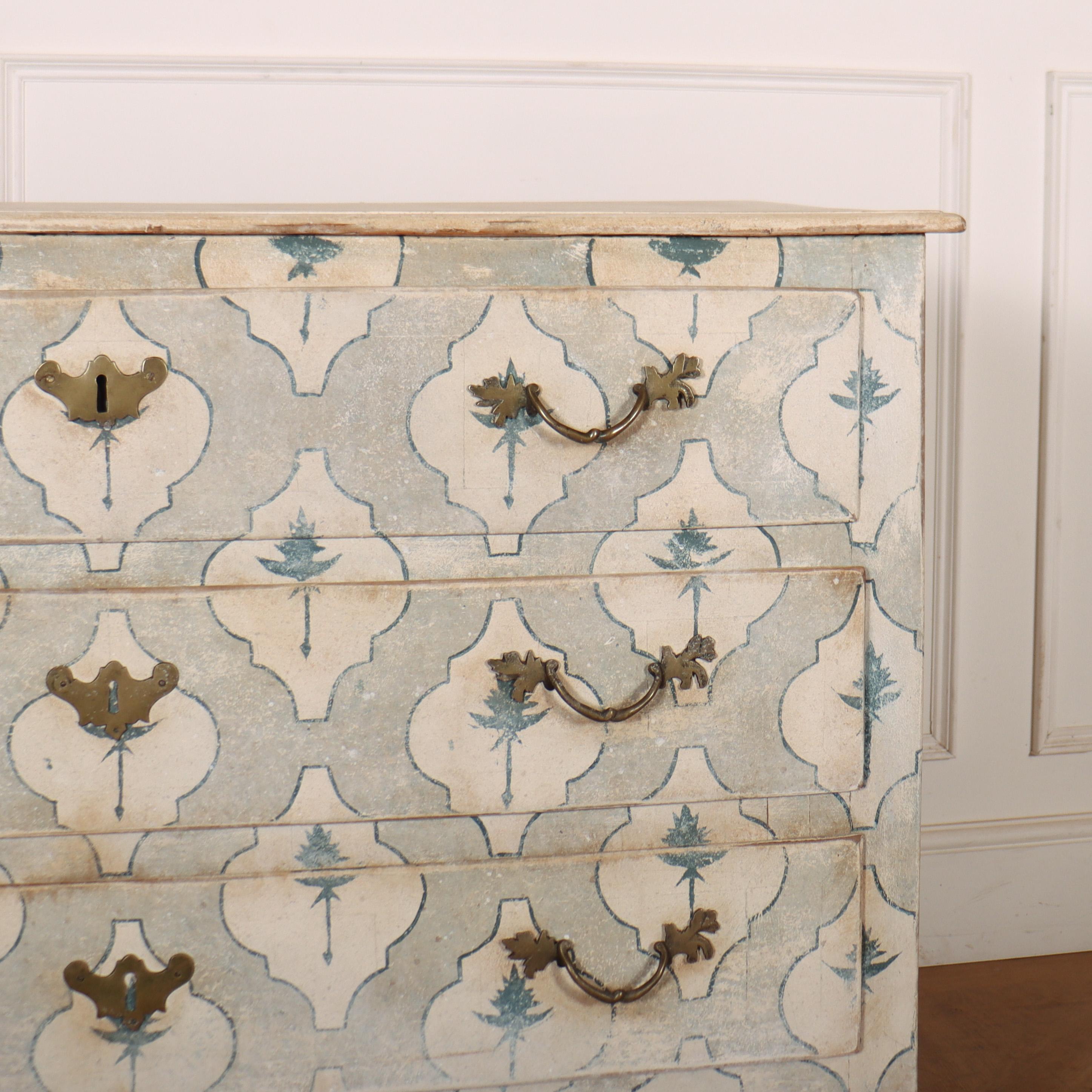 Pine 18th Century Italian Painted Commode For Sale