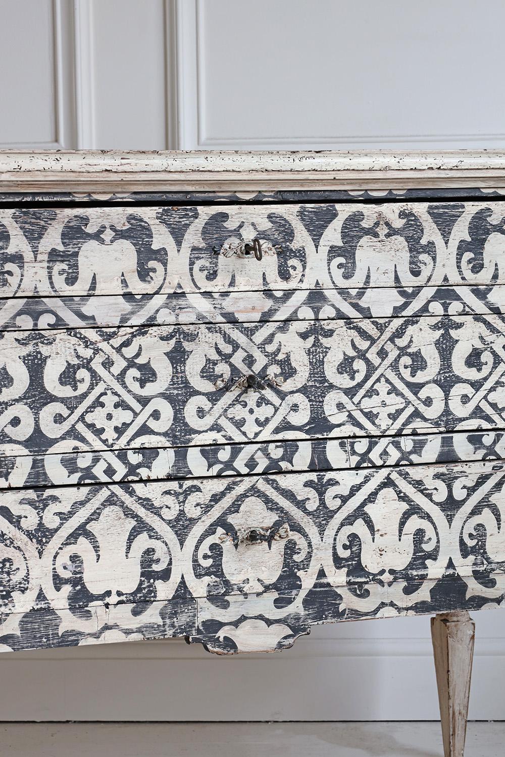 18th Century and Earlier 18th Century Italian Painted Commode For Sale