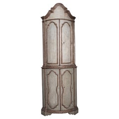 18th Century Italian Painted Corner Cabinet