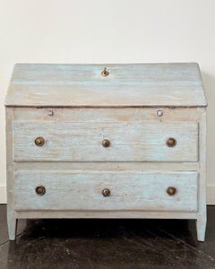 Italienischer Sekretär aus dem 18. Jahrhundert mit bemalter Klappfront