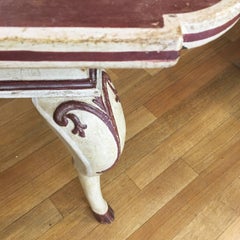 18th Century Italian Painted Louis XV Bureau Plat or Writing Desk in Walnut