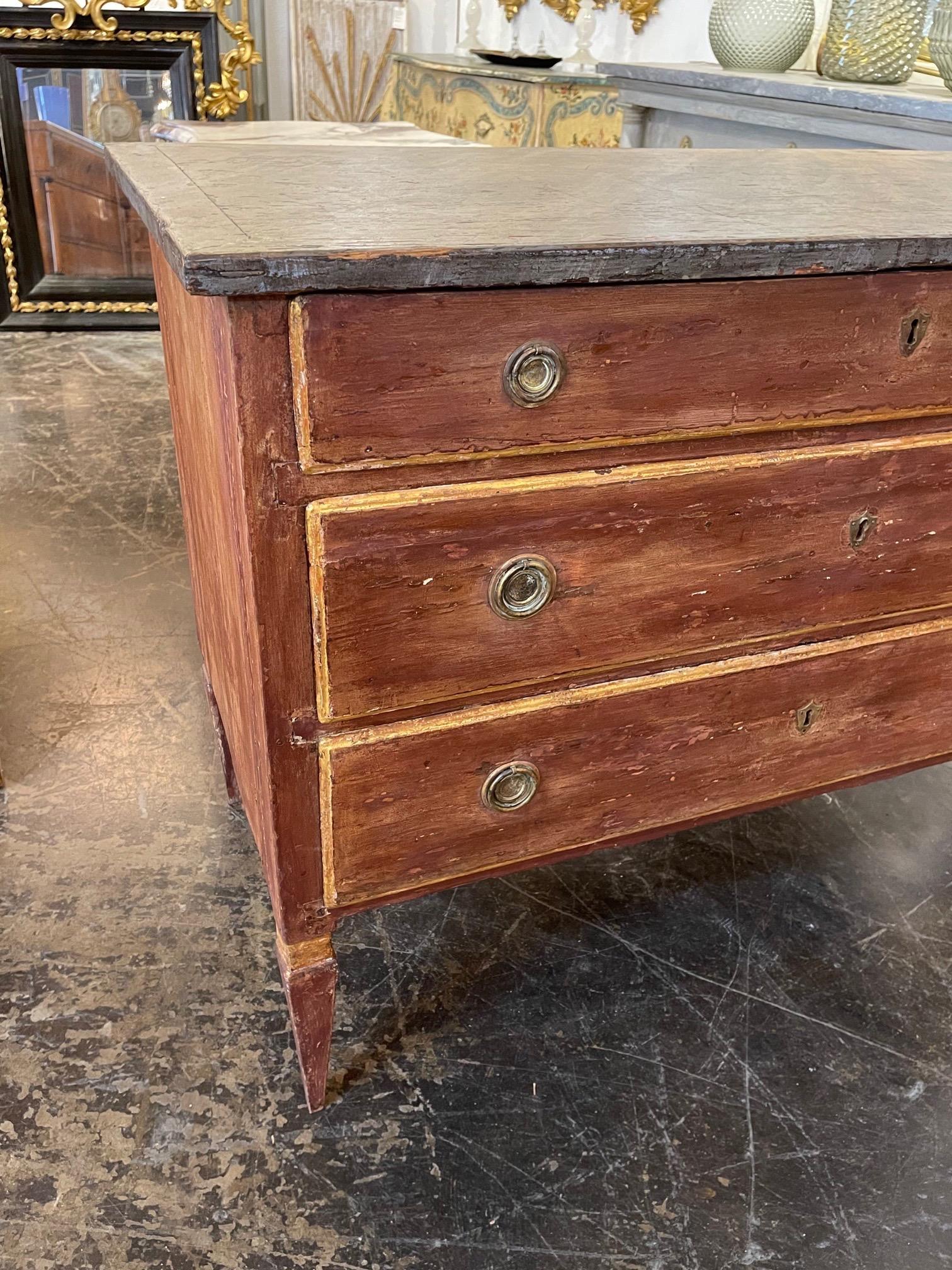 18th Century Italian Painted Neo-Classical Commode In Good Condition For Sale In Dallas, TX