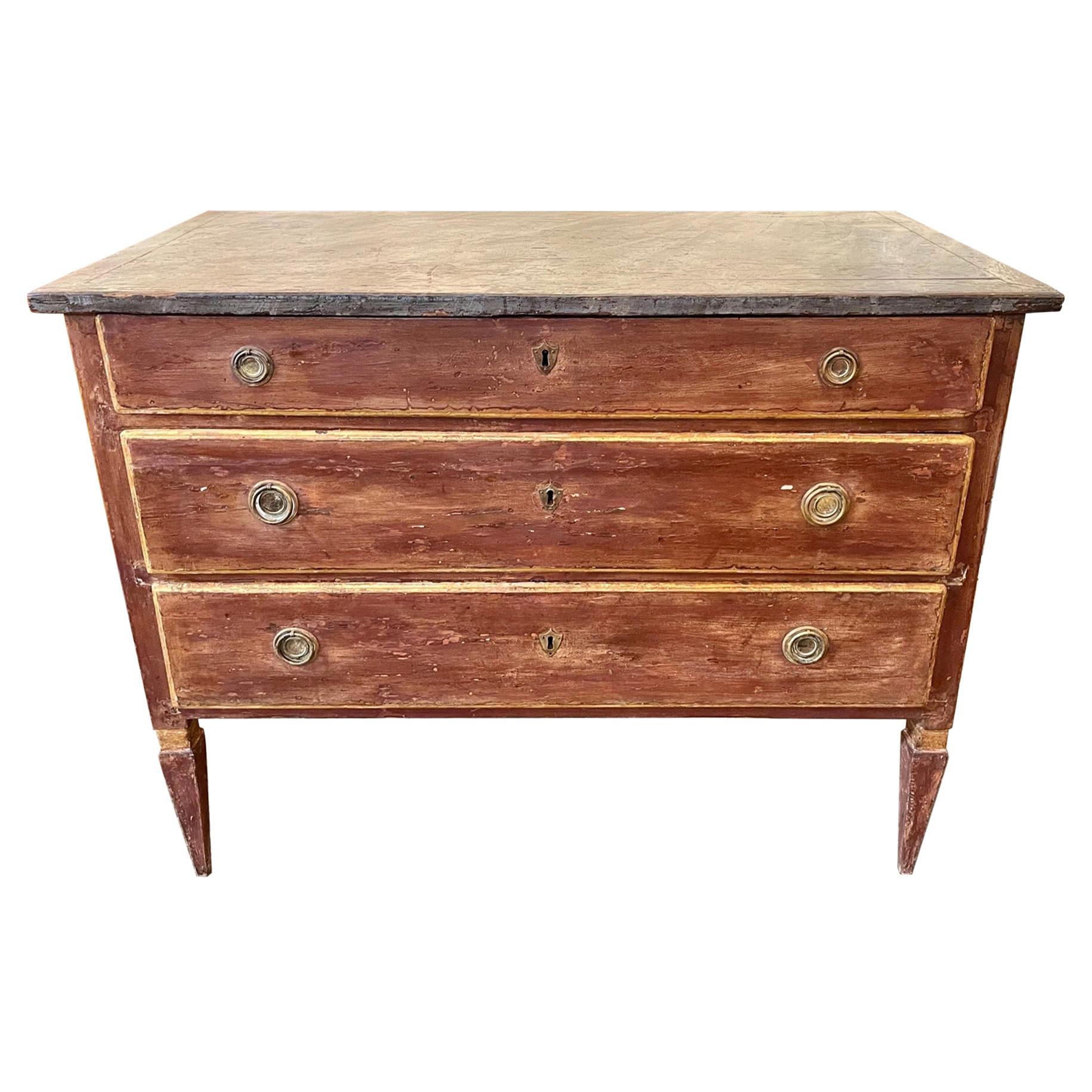 18th Century Italian Painted Neo-Classical Commode