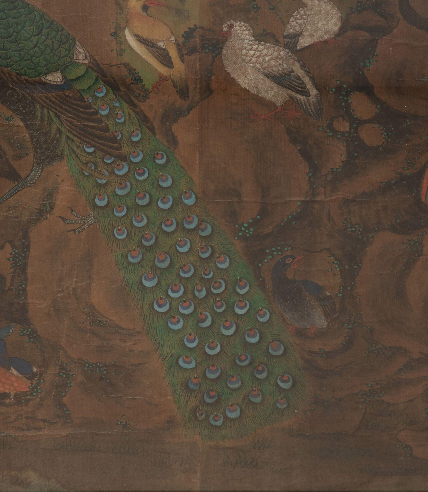 Legno Pannello dipinto italiano del XVIII secolo in stile Chinoiserie in vendita
