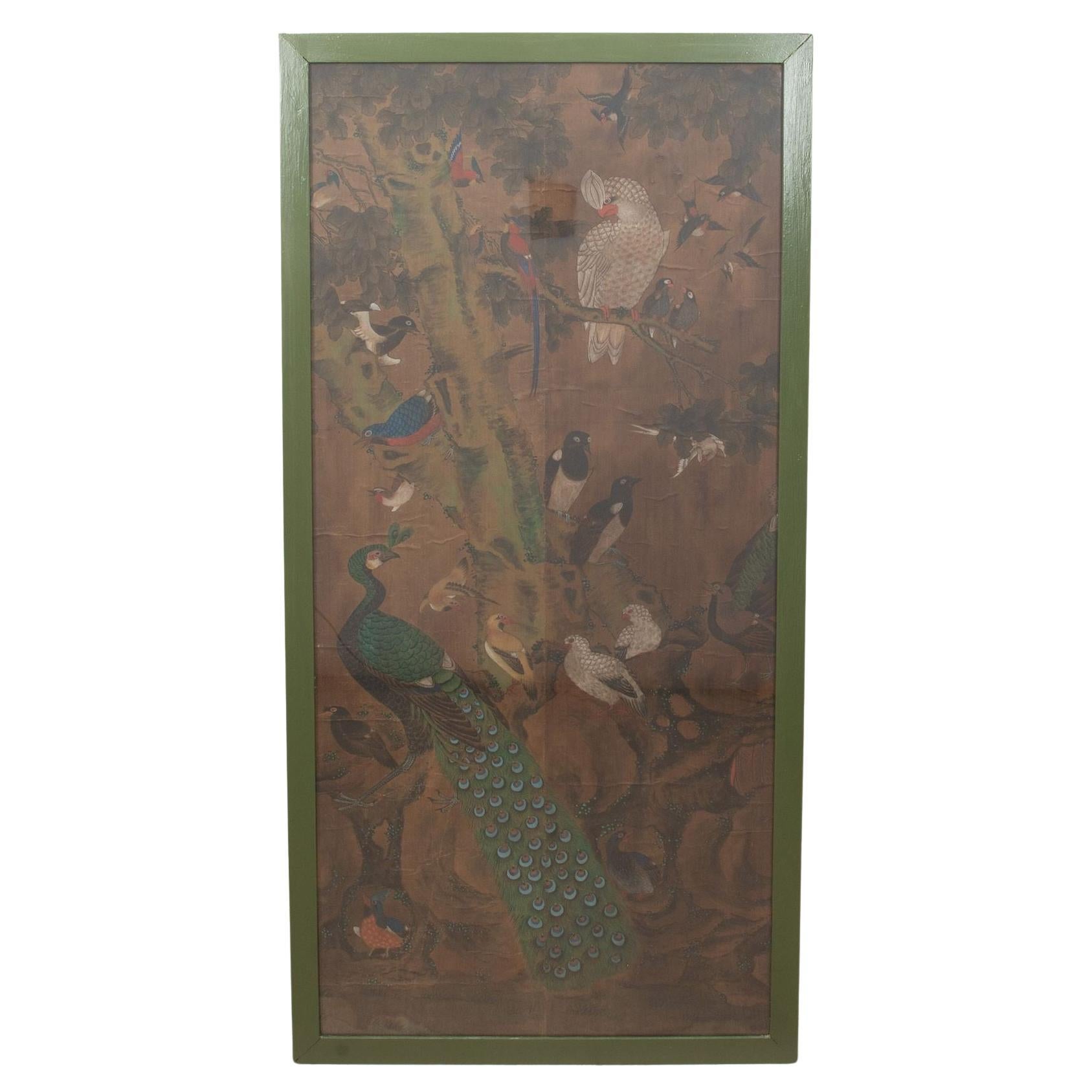 Pannello dipinto italiano del XVIII secolo in stile Chinoiserie