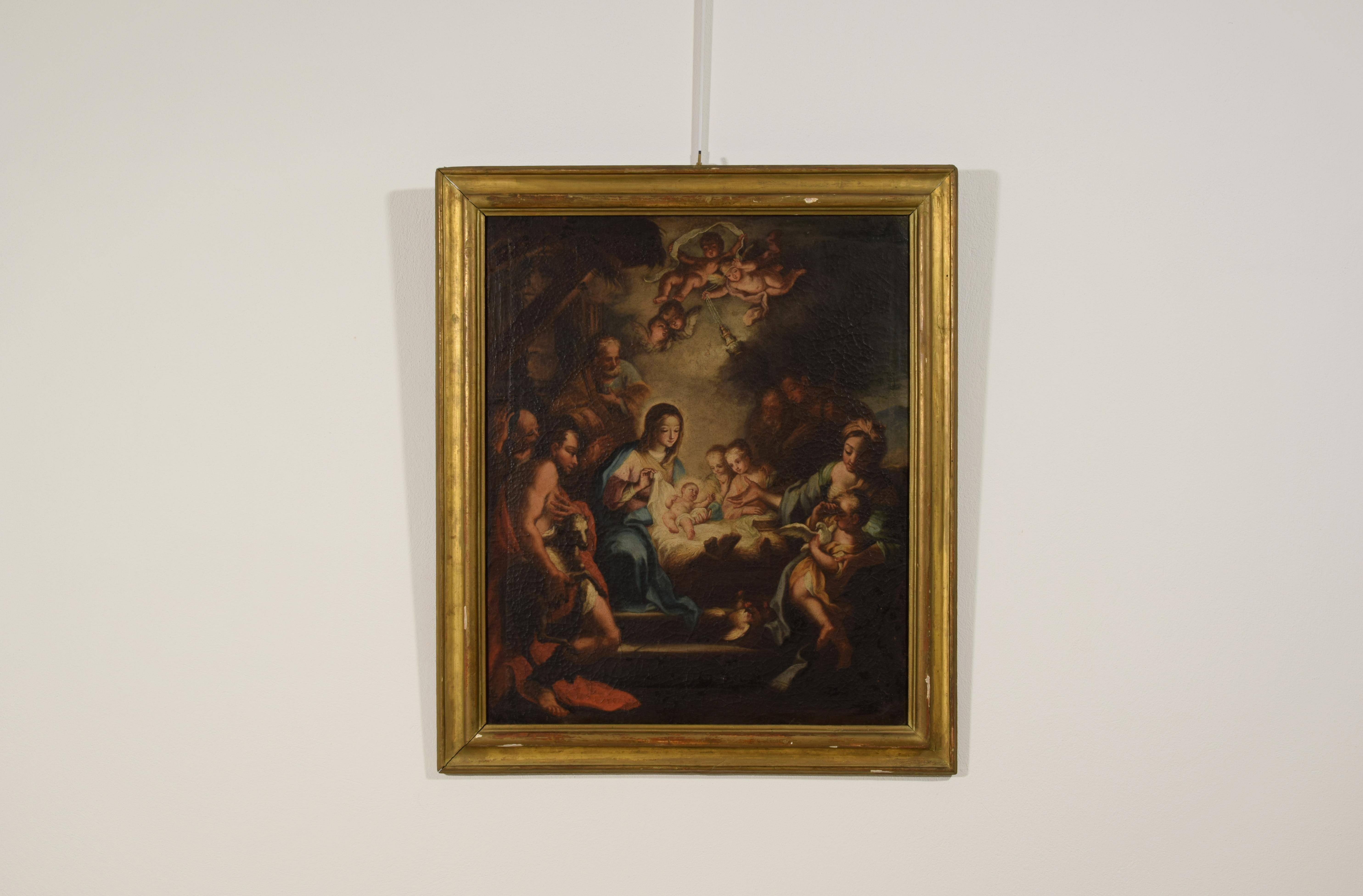 18th Century, Italian Painting, Adoration of the Shepherds by Follower of Conca 1