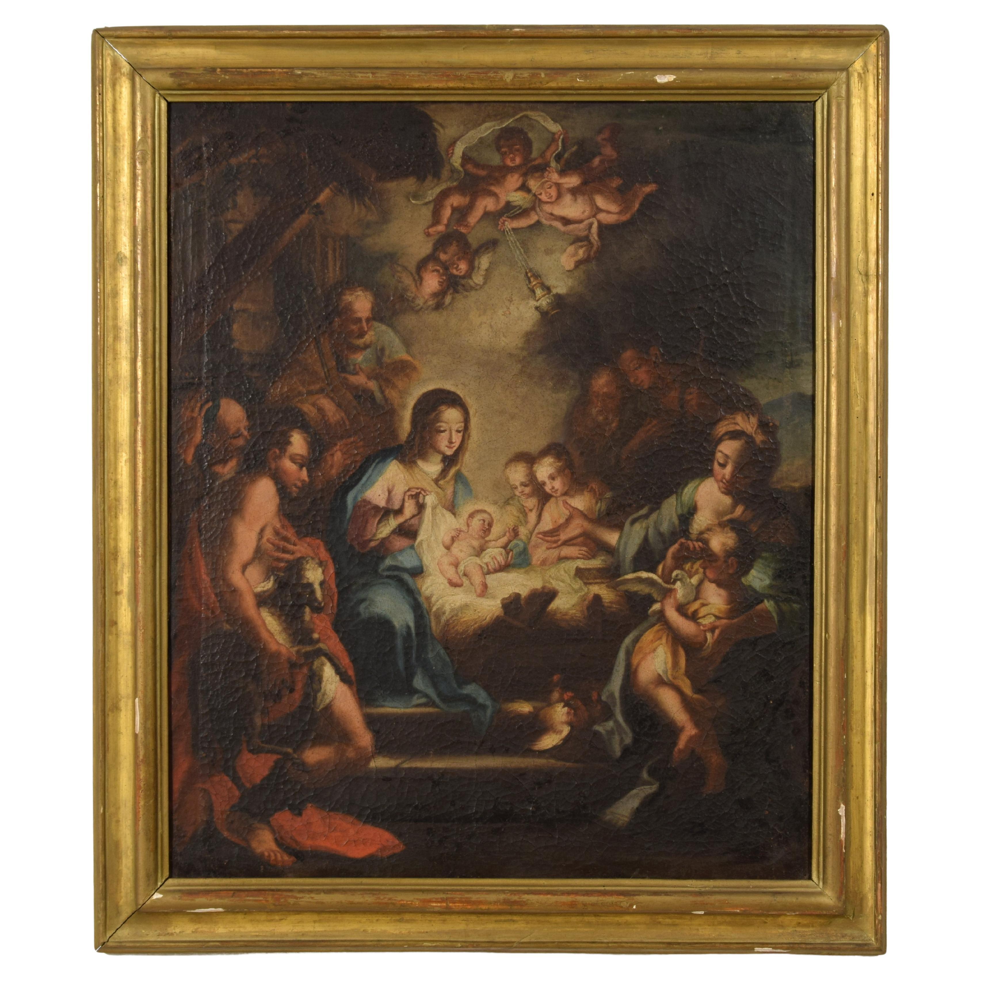 18th Century, Italian Painting, Adoration of the Shepherds by Follower of Conca