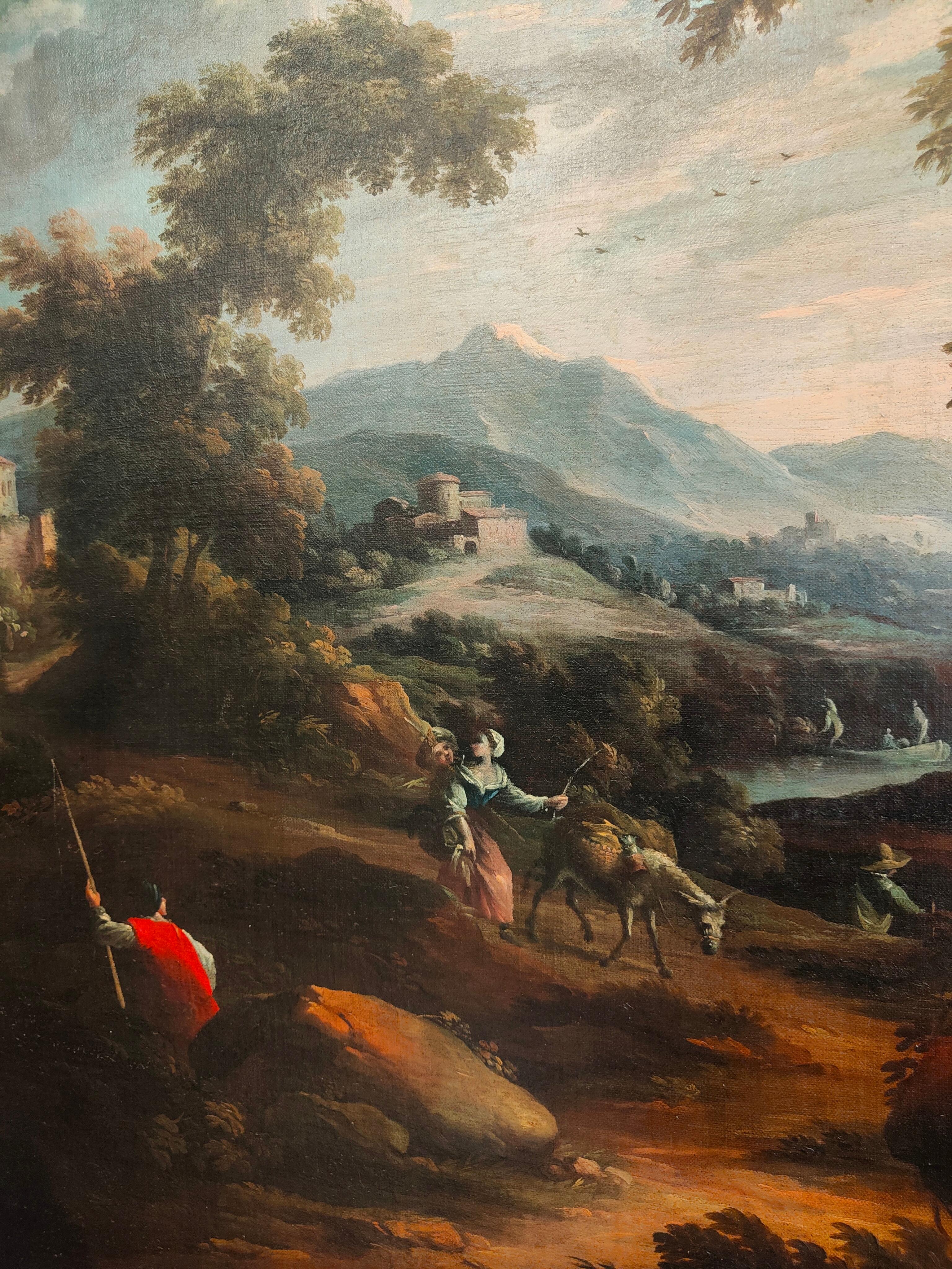 Toile Peinture italienne du XVIIIe siècle du peintre Scipione Cignaroli en vente