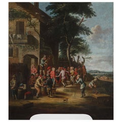 18e siècle, peinture italienne représentant Bambocciata de Giovanni Michele Graneri