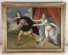18th Century Italian Painting of Joseph and Potiphar's Wife