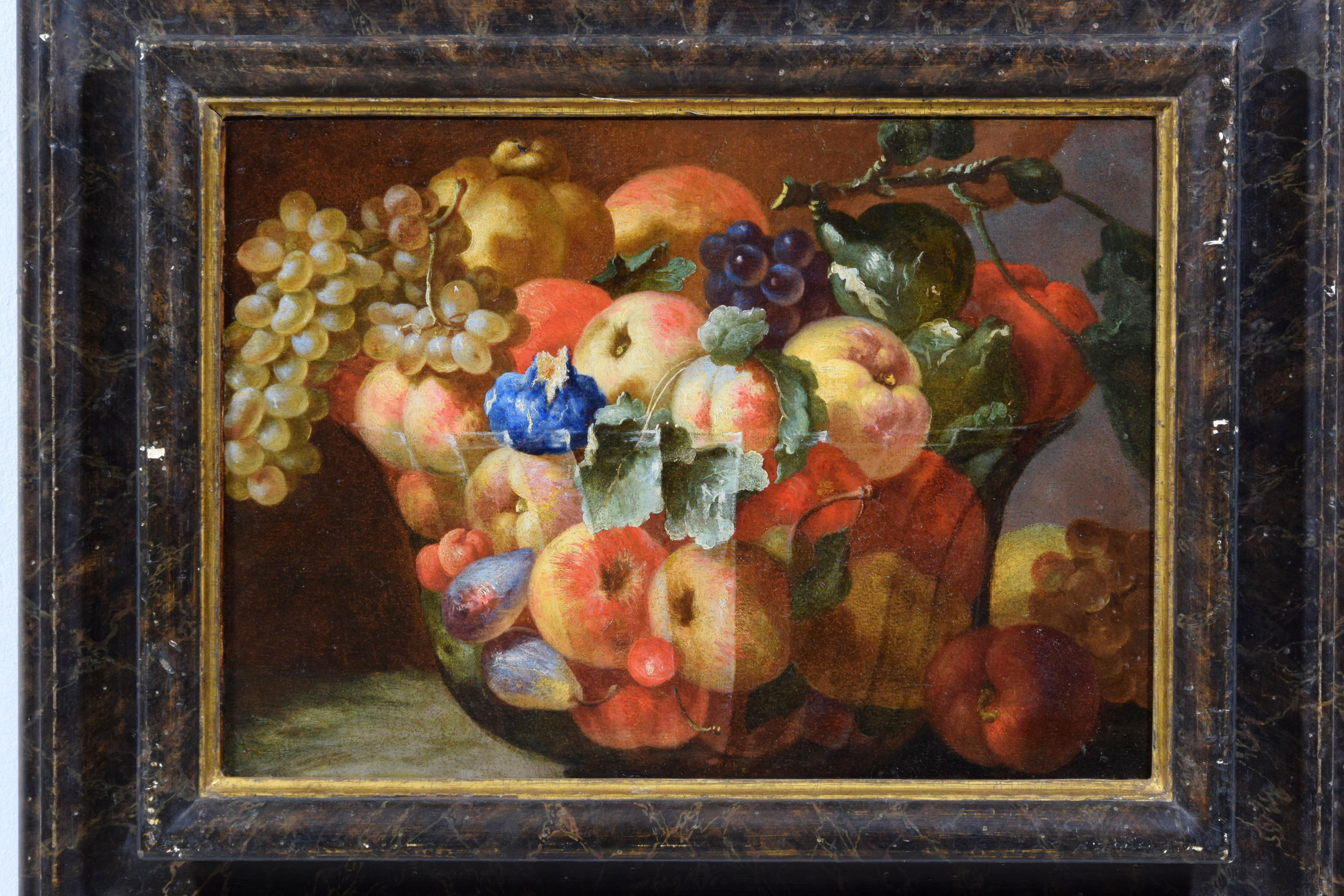 18th Century, Italian Painting Still Life by Giovanni Paolo Castelli Lo Spadino For Sale 8