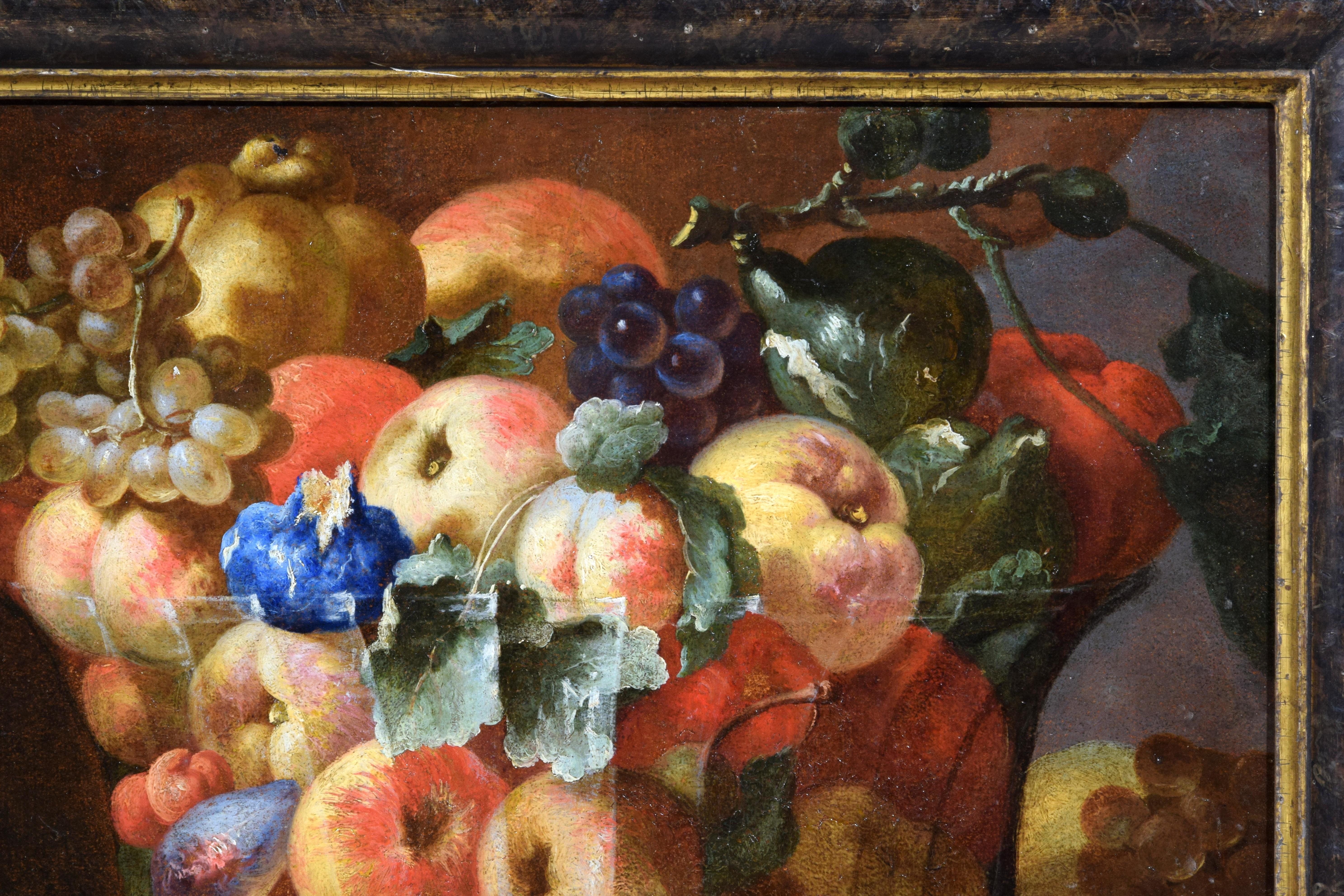 18th Century, Italian Painting Still Life by Giovanni Paolo Castelli Lo Spadino For Sale 12