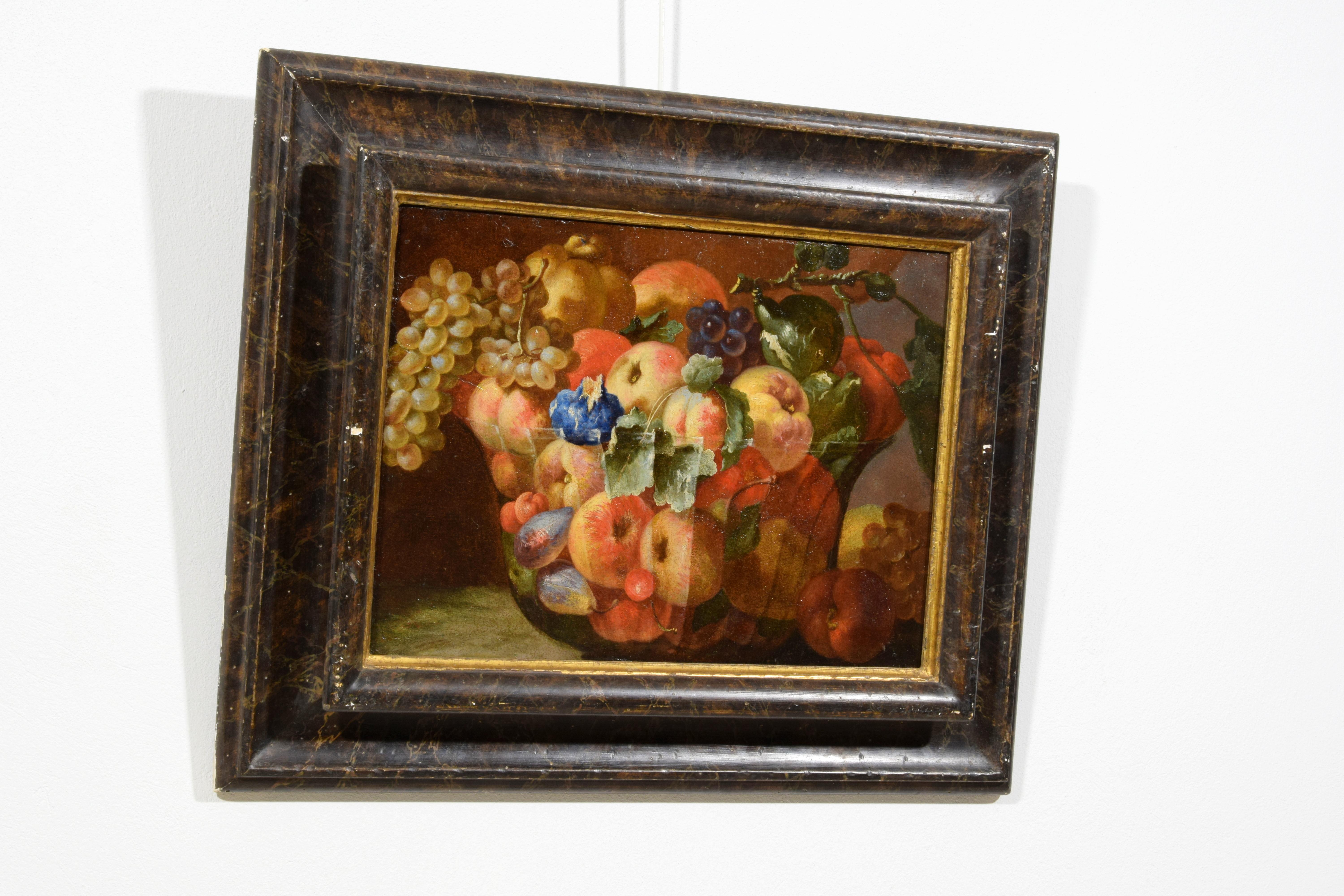 Canvas 18th Century, Italian Painting Still Life by Giovanni Paolo Castelli Lo Spadino For Sale