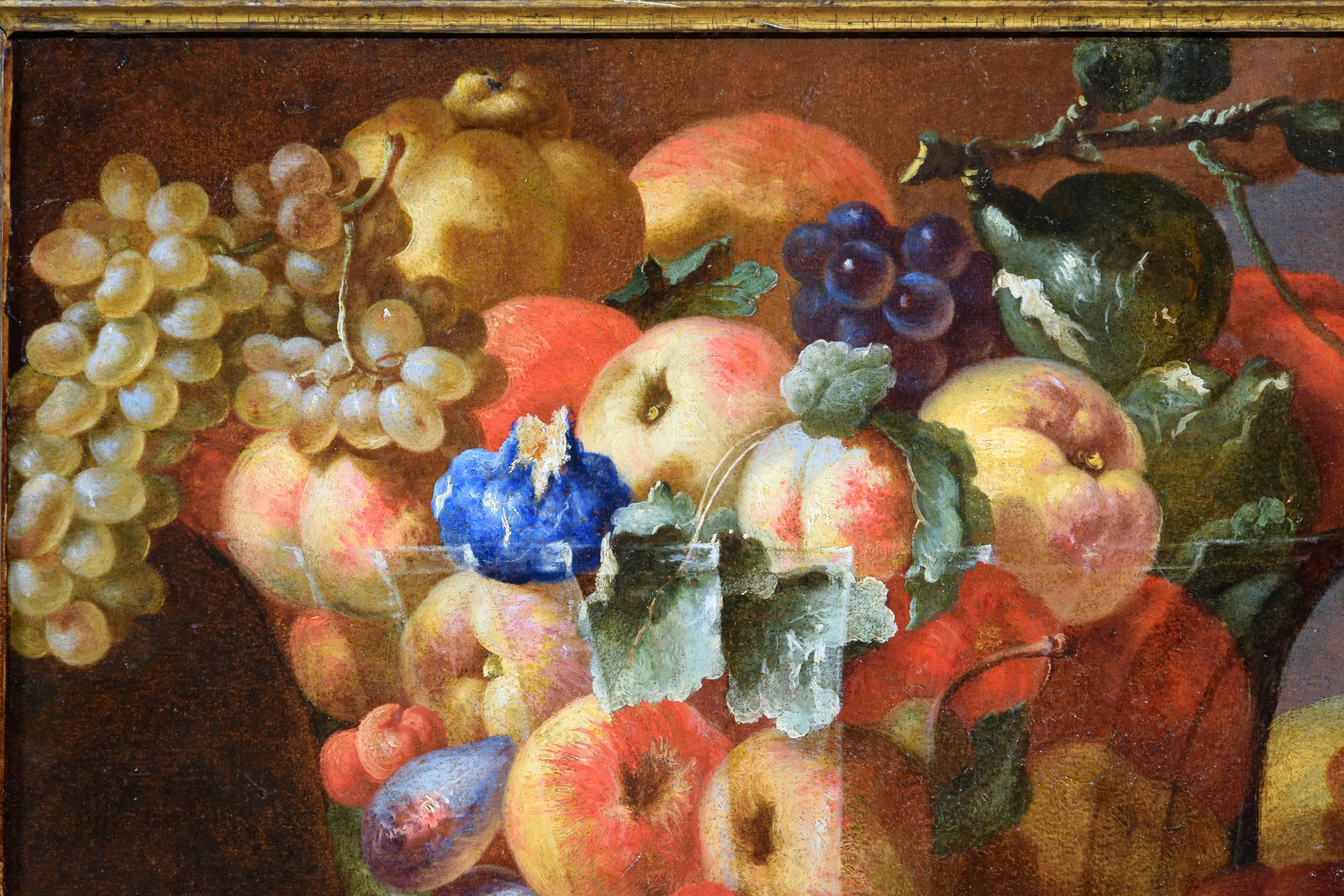 18th Century, Italian Painting Still Life by Giovanni Paolo Castelli Lo Spadino For Sale 4