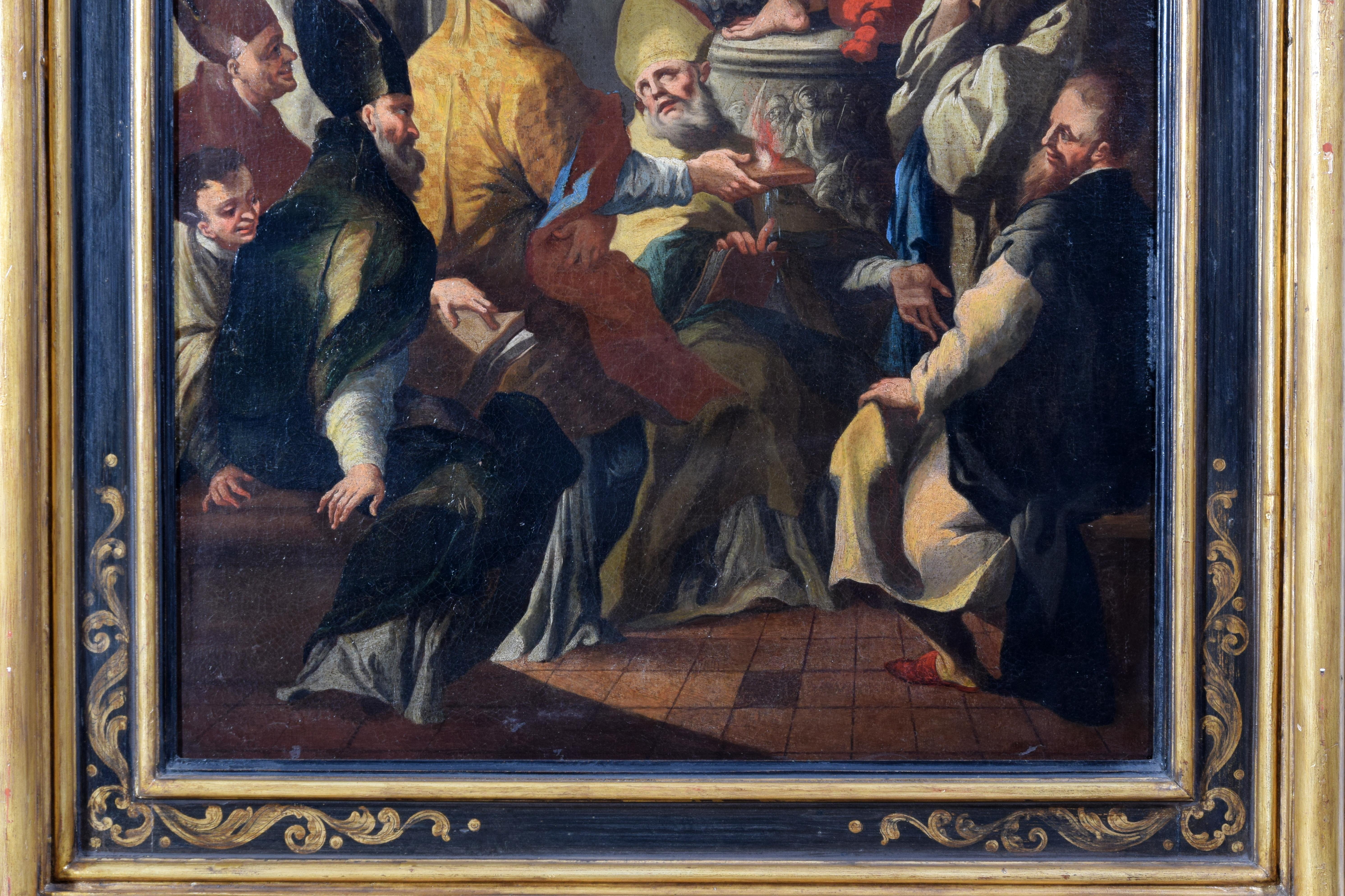 18th Century, Italian painting with Saint Nicholas and the miracle of the brick For Sale 10
