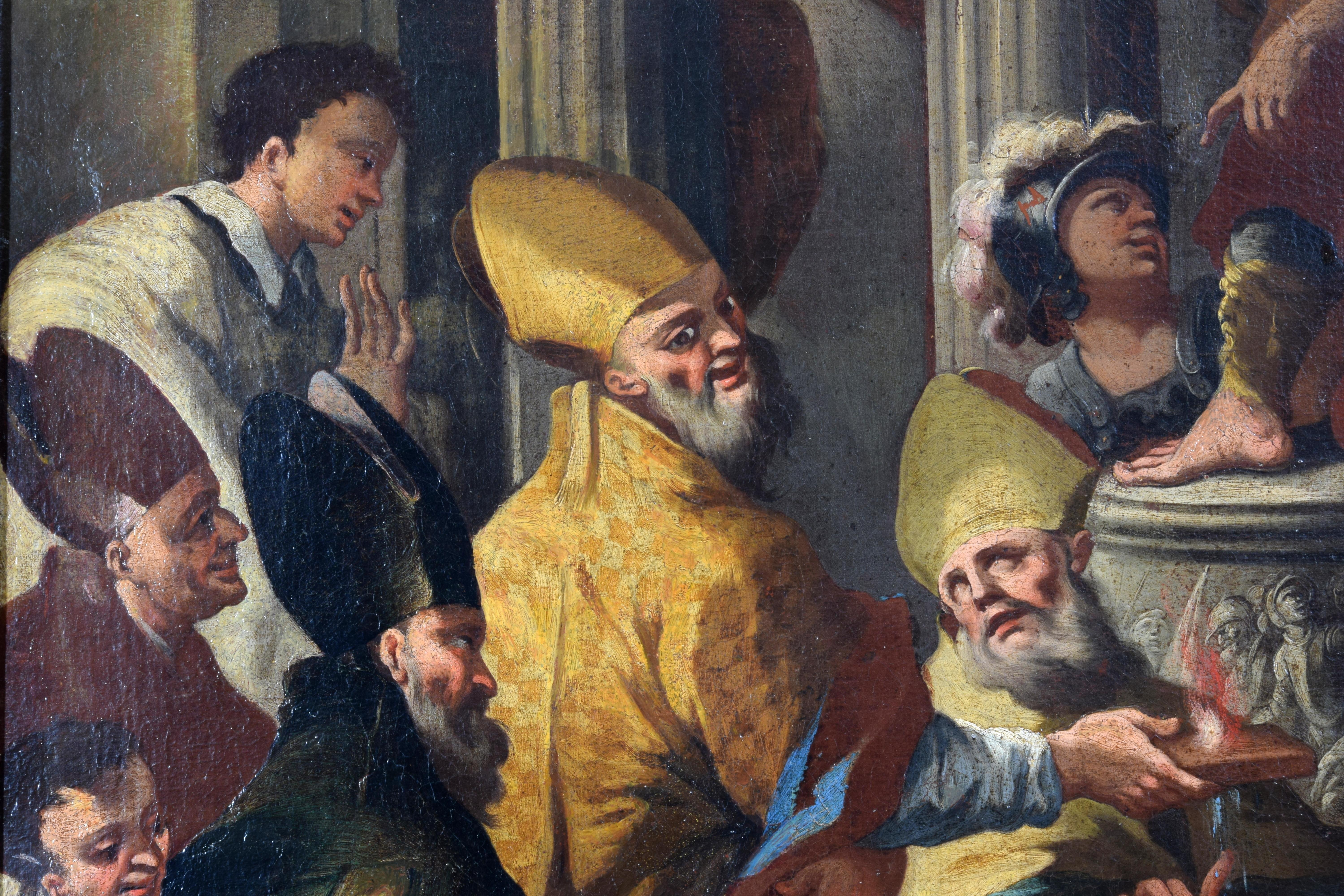 18th Century, Italian painting with Saint Nicholas and the miracle of the brick For Sale 12