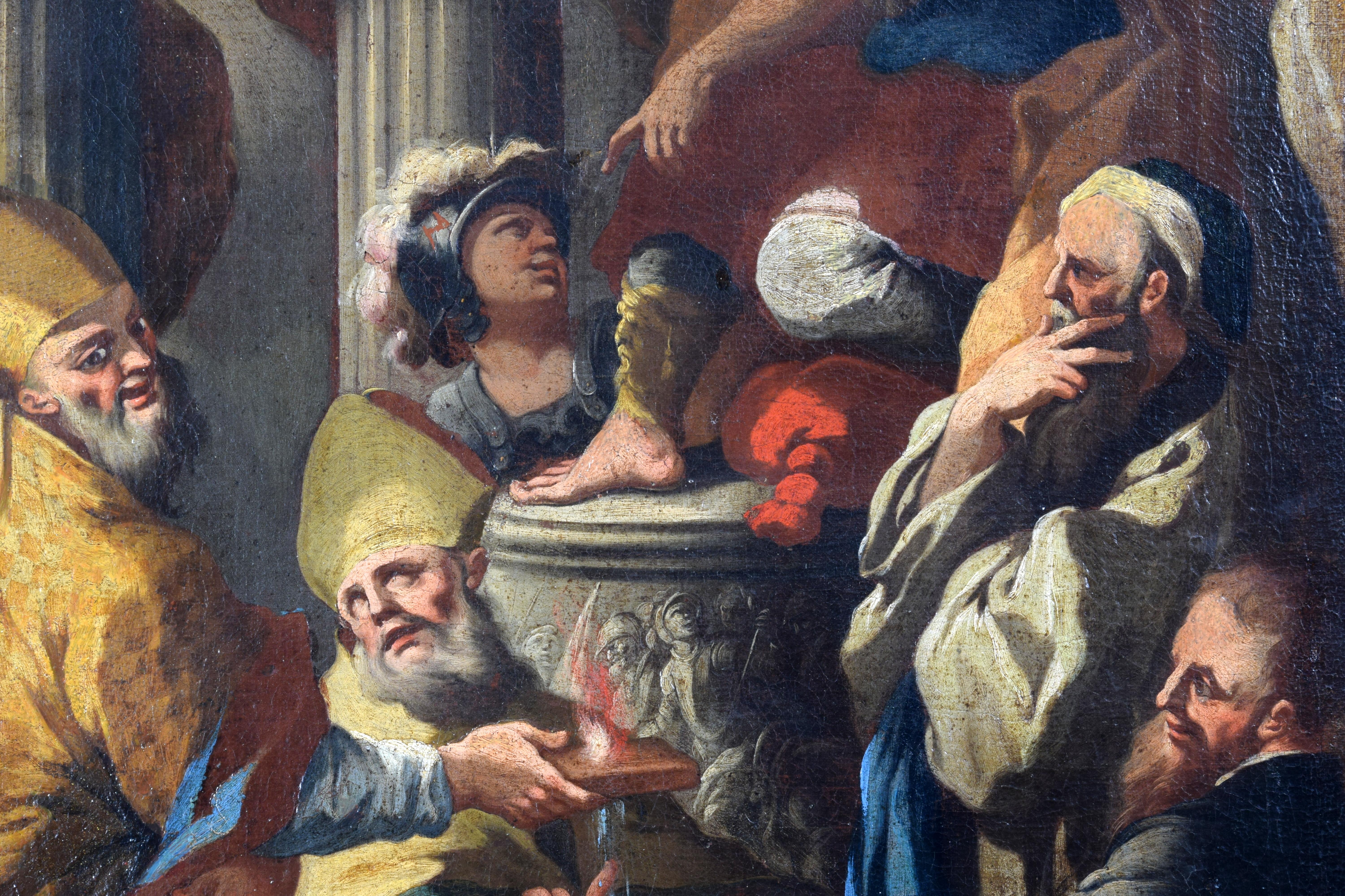 18th Century, Italian painting with Saint Nicholas and the miracle of the brick For Sale 2