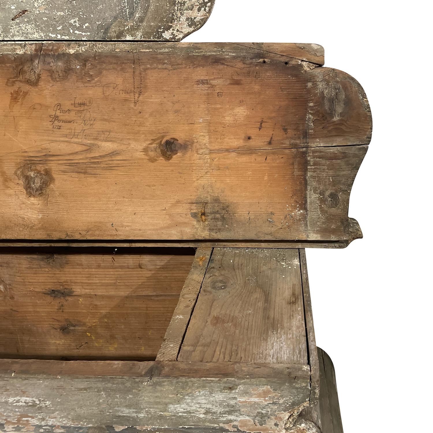 Italienisches Paar barocker Cassapanche-Holzständer aus dem 18. Jahrhundert im Angebot 8