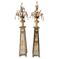 18th Century Italian pair of torcheres