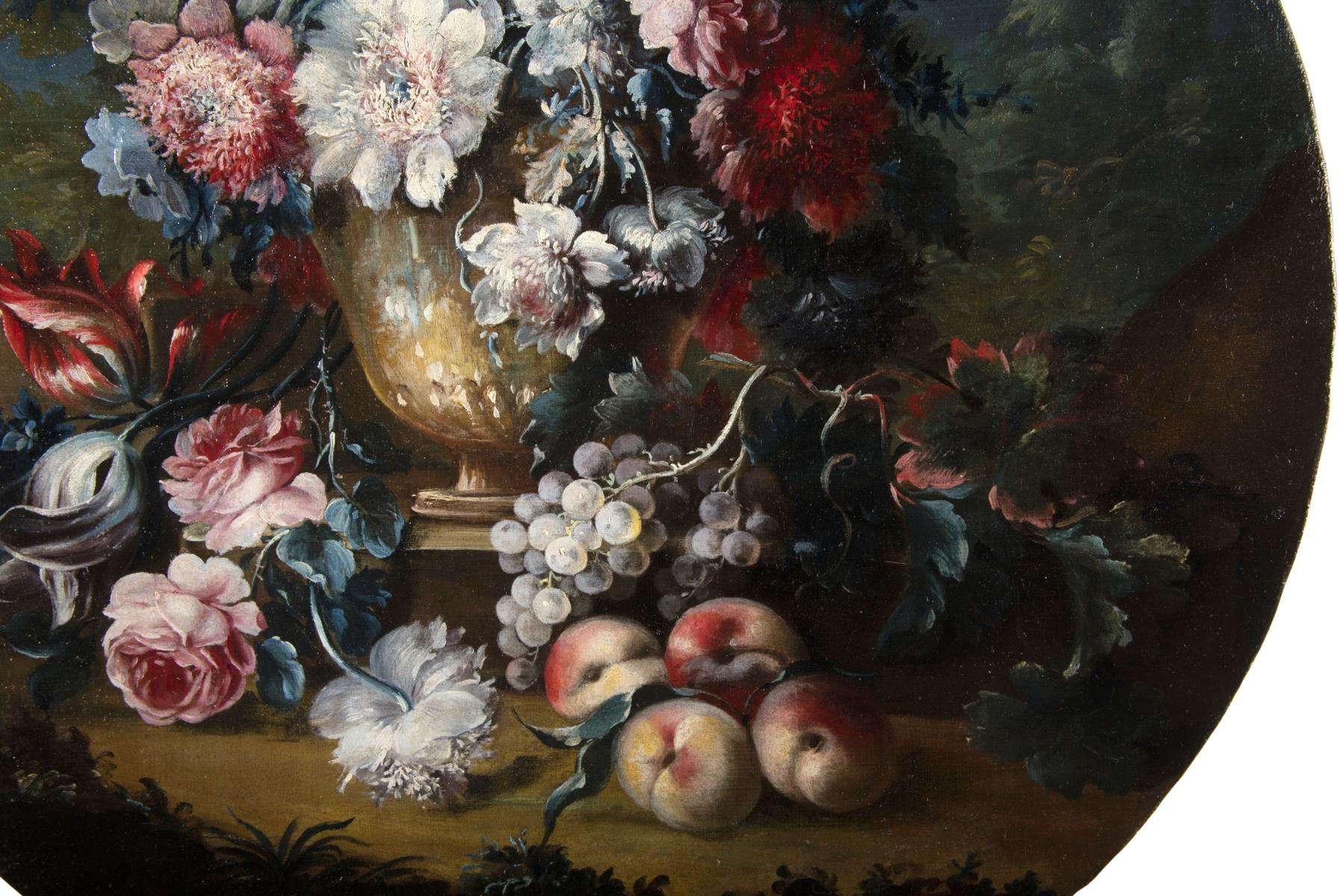 Natura morta con fiori di Michele Antonio Rapos, 18° secolo, Italia in vendita 4