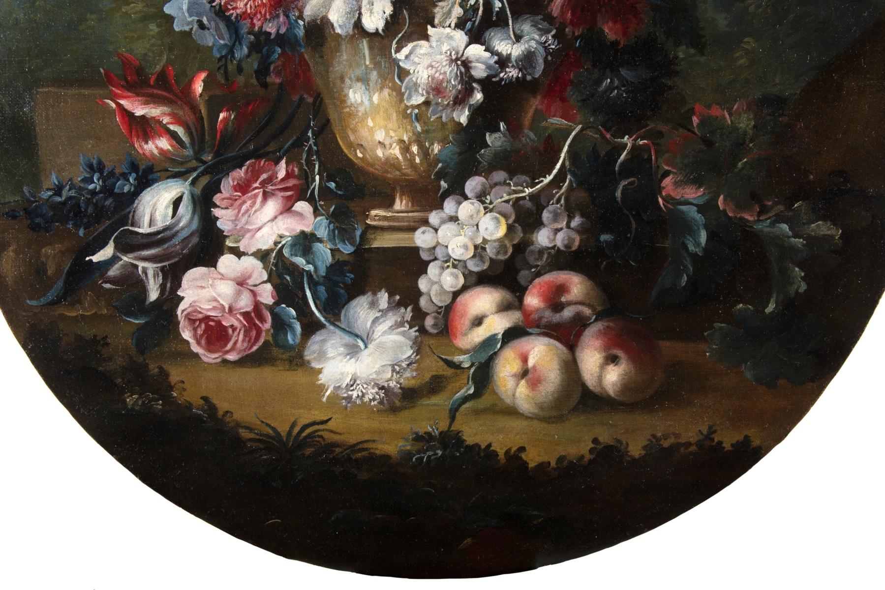 Natura morta con fiori di Michele Antonio Rapos, 18° secolo, Italia in vendita 5