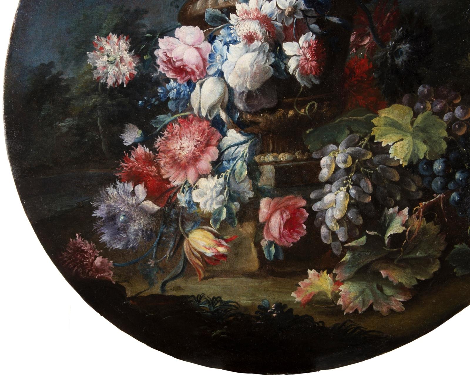 XVIII secolo Natura morta con fiori di Michele Antonio Rapos, 18° secolo, Italia in vendita