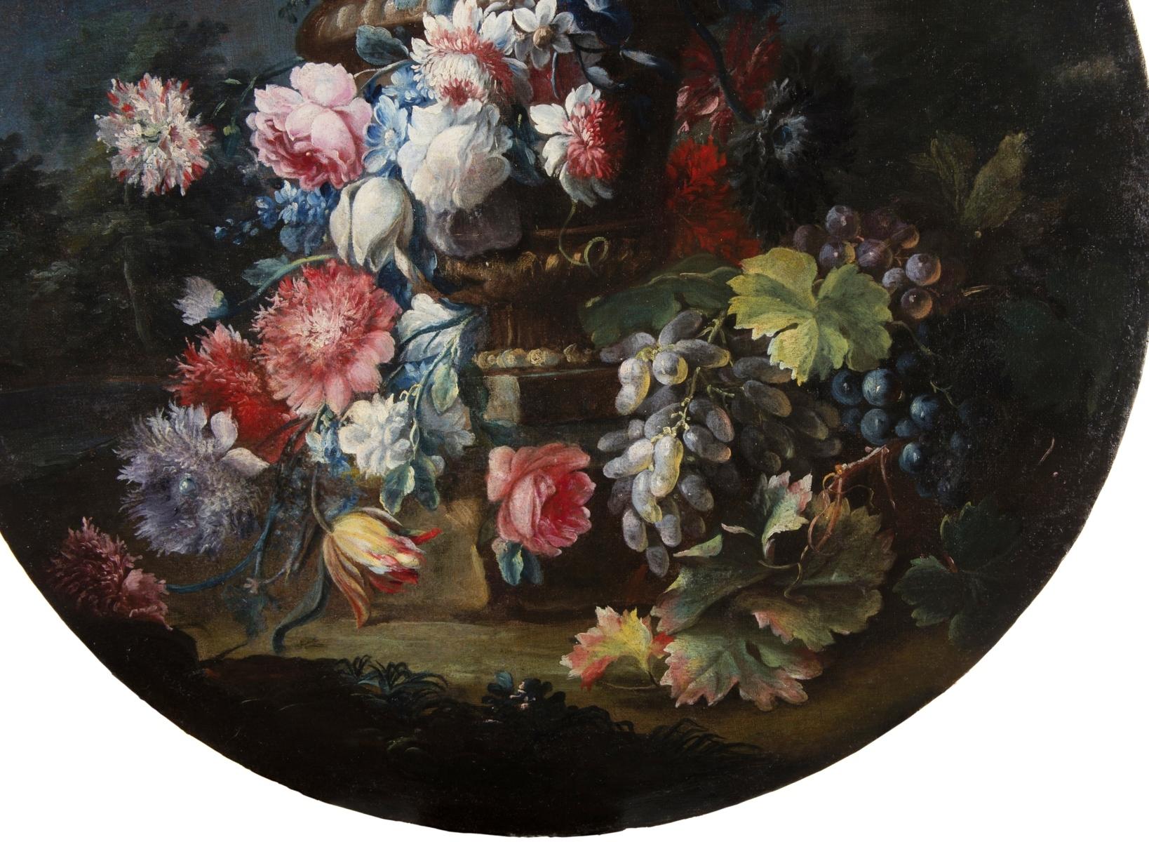 Natura morta con fiori di Michele Antonio Rapos, 18° secolo, Italia in vendita 1