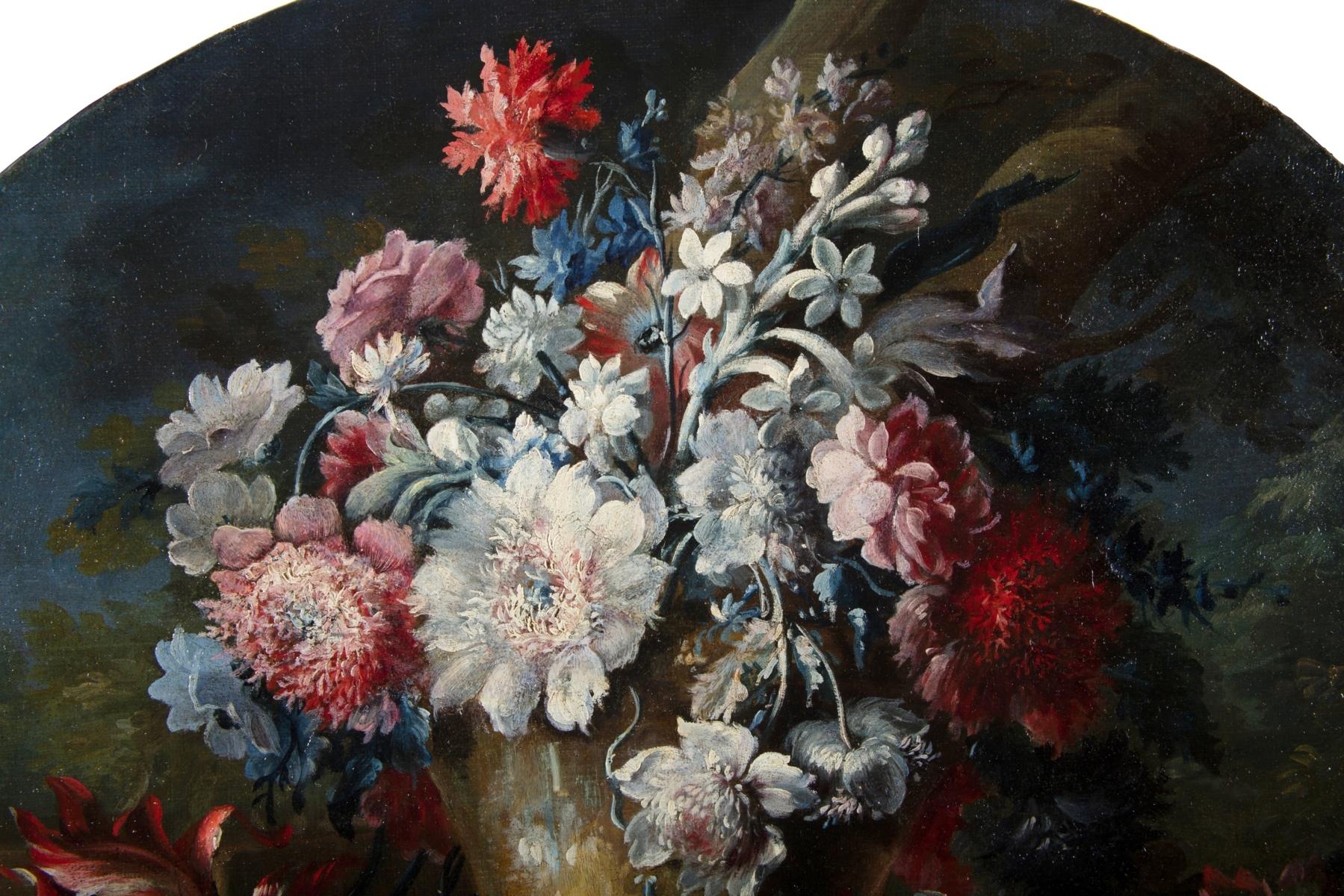 Natura morta con fiori di Michele Antonio Rapos, 18° secolo, Italia in vendita 2