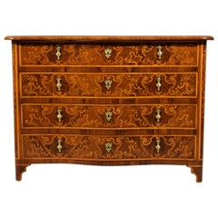 Antique 18th Century, Italian Paved and Inlaid Chest of Drawers