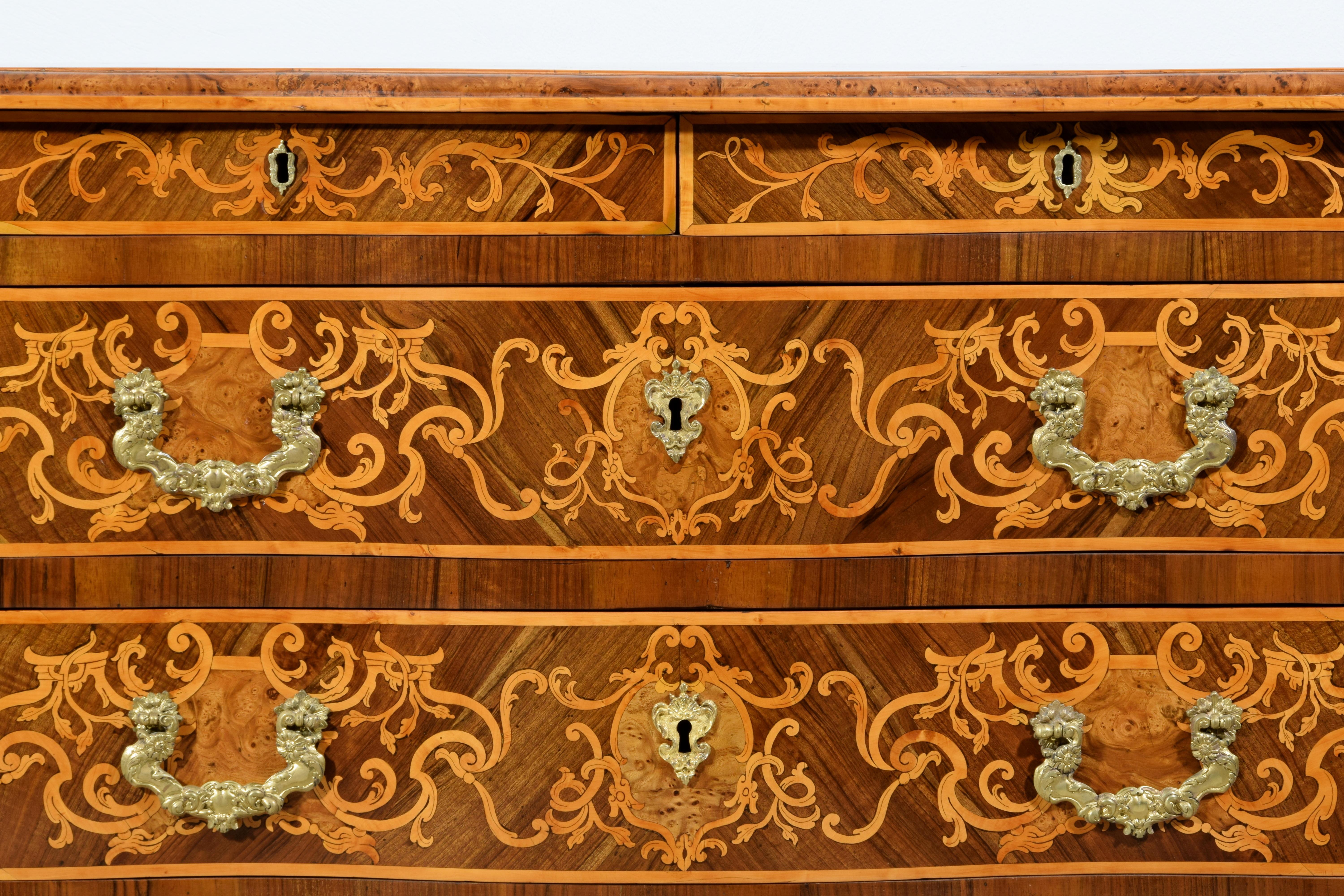 18th Century Italian Paved and Inlaid Wood Chest of Drawers 12
