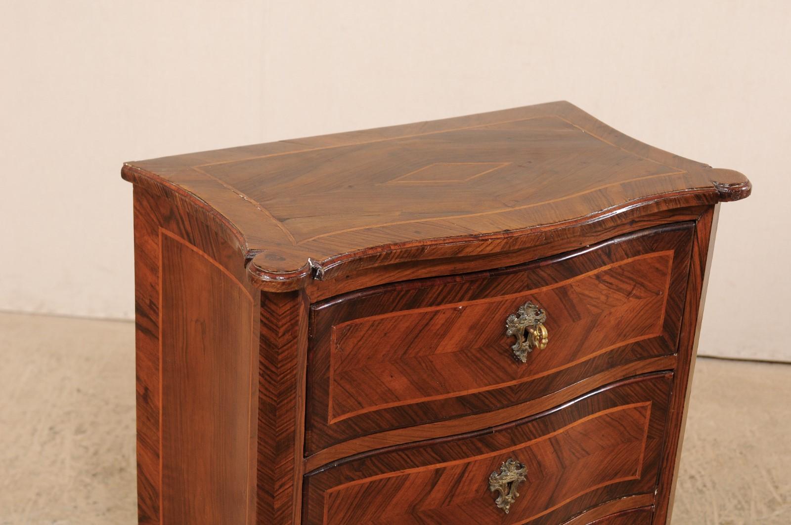 18th Century Italian Petite 3-Drawer Wood Chest In Good Condition In Atlanta, GA