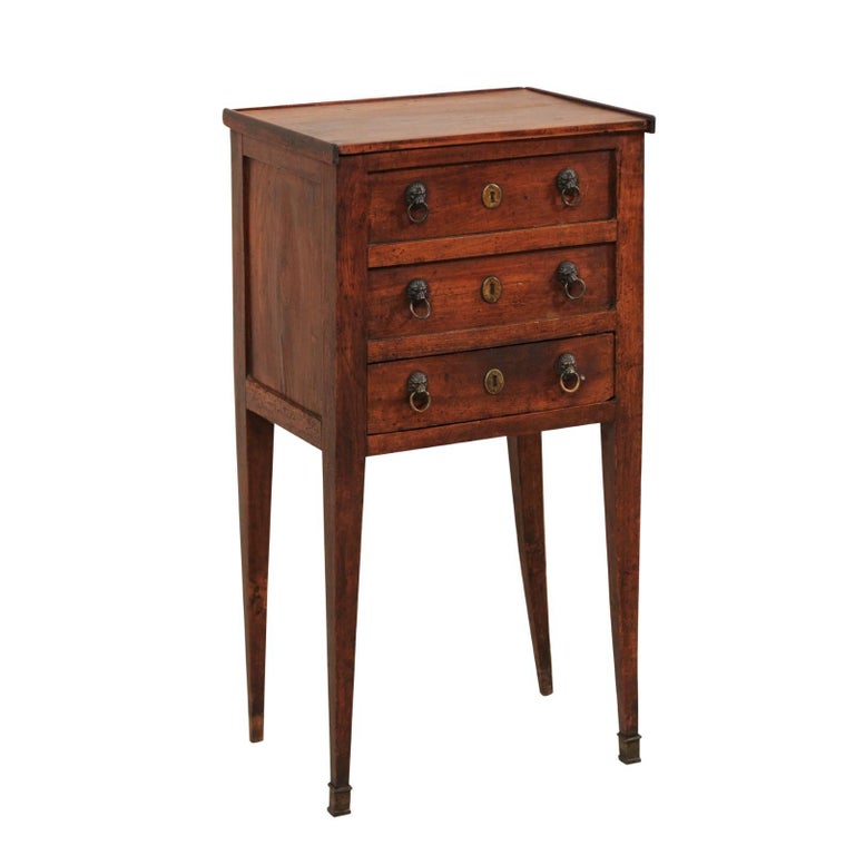18th Century Italian Petite Wood Side Chest / Table with ...