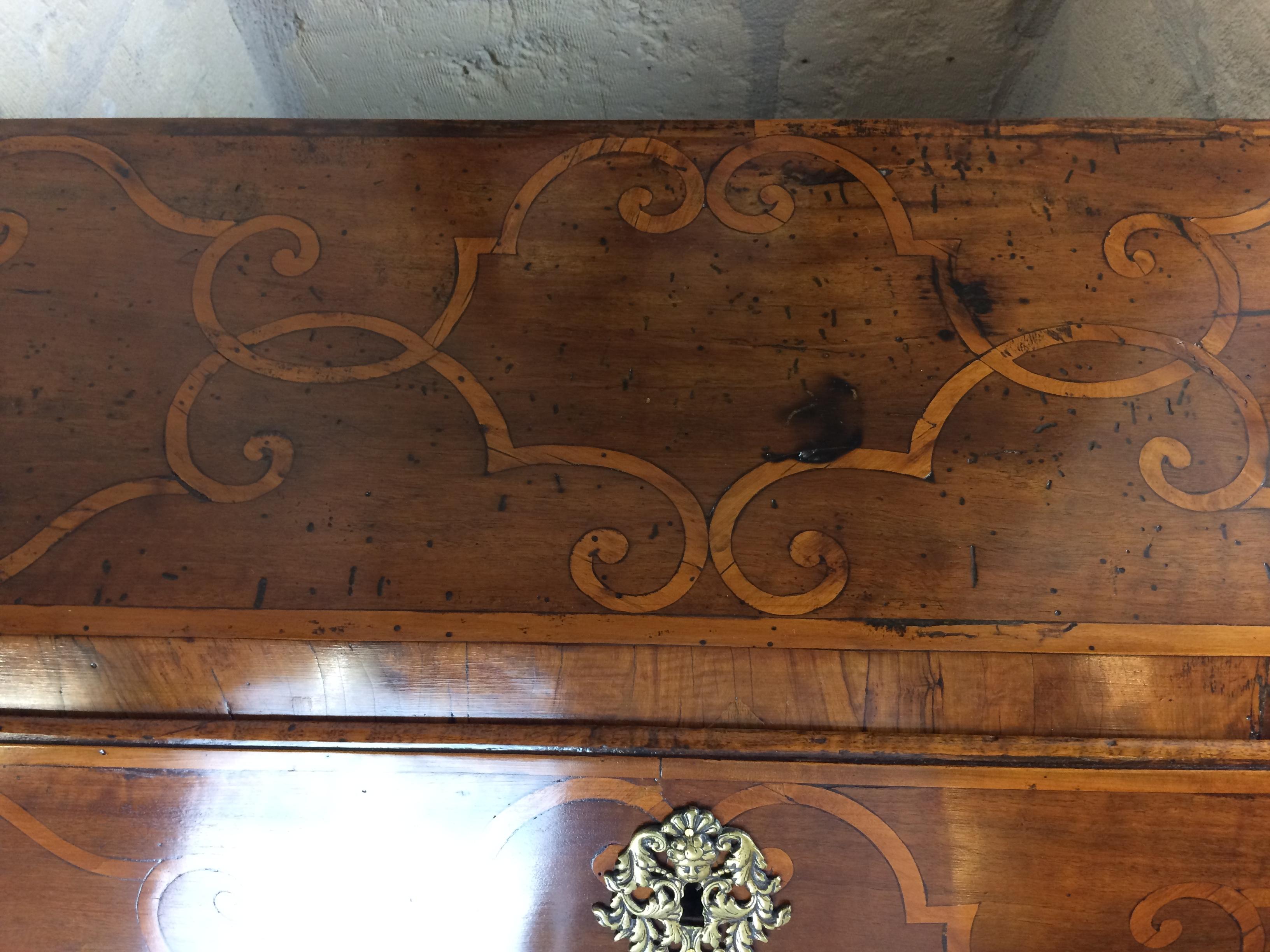 18th Century Italian Piemonte Commode Secretary Desk For Sale 4