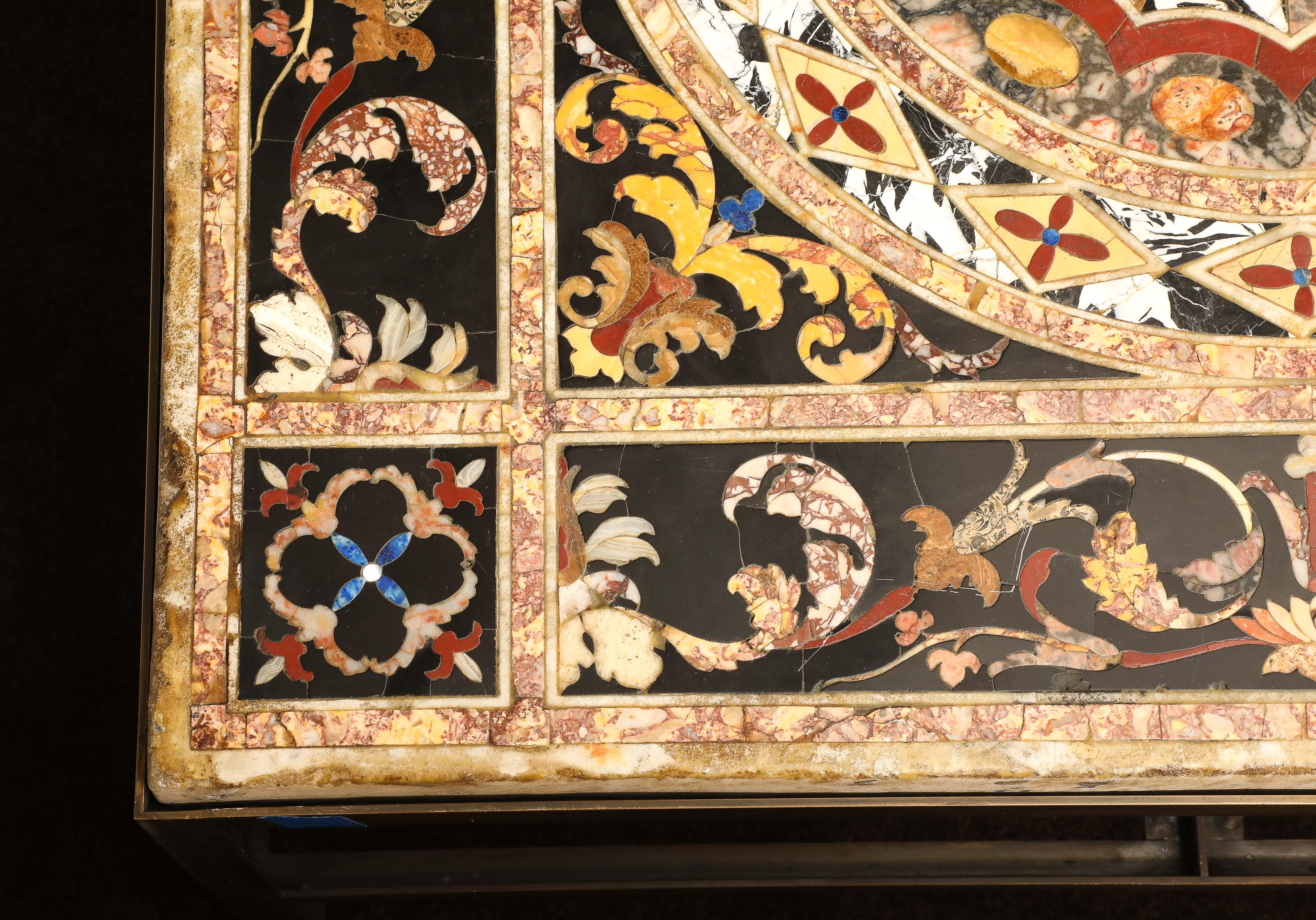 18th Century Italian Pietra Dura Multi-Marble & Specimen Table-Top/Coffee Table For Sale 3