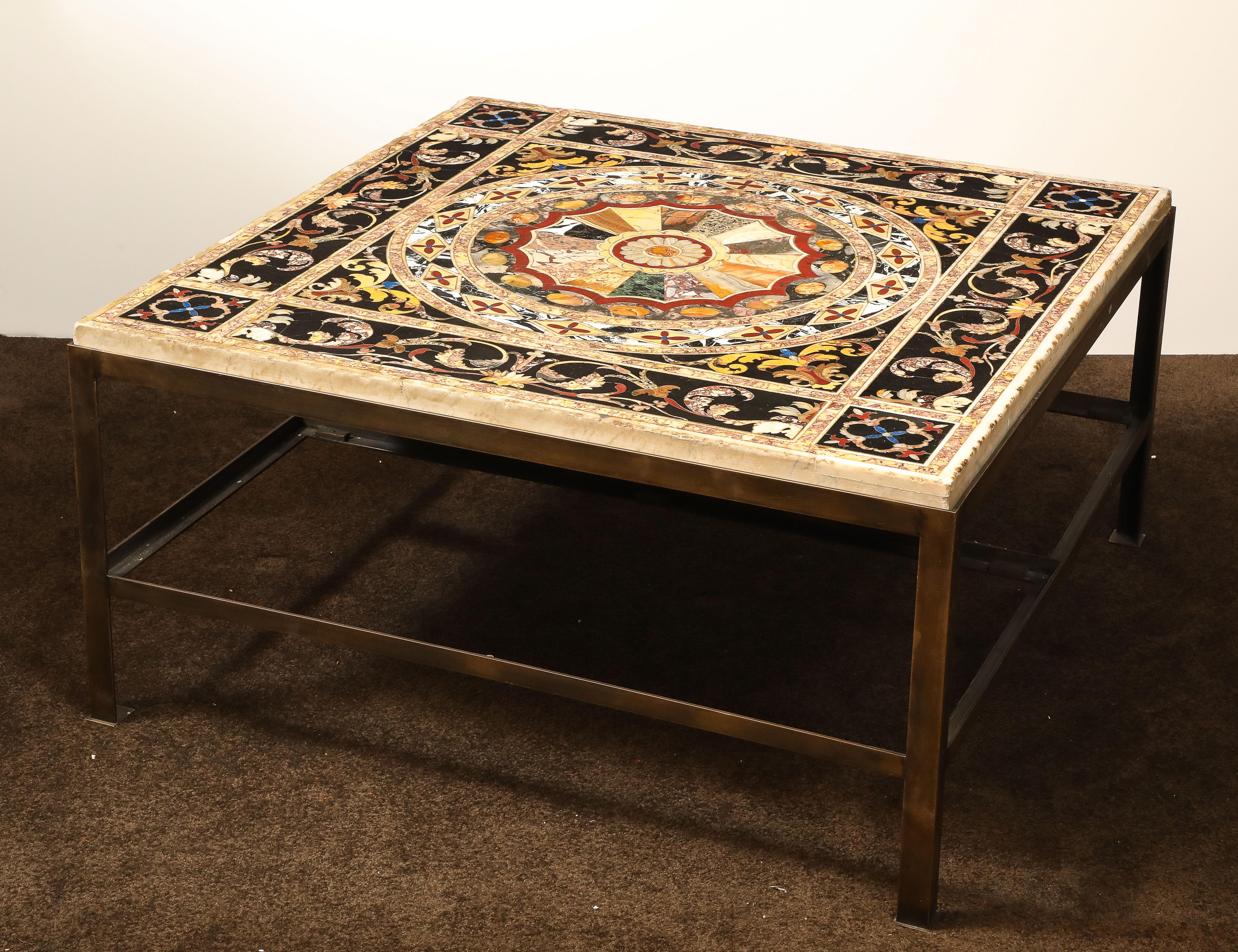 18th Century Italian Pietra Dura Multi-Marble & Specimen Table-Top/Coffee Table For Sale 5