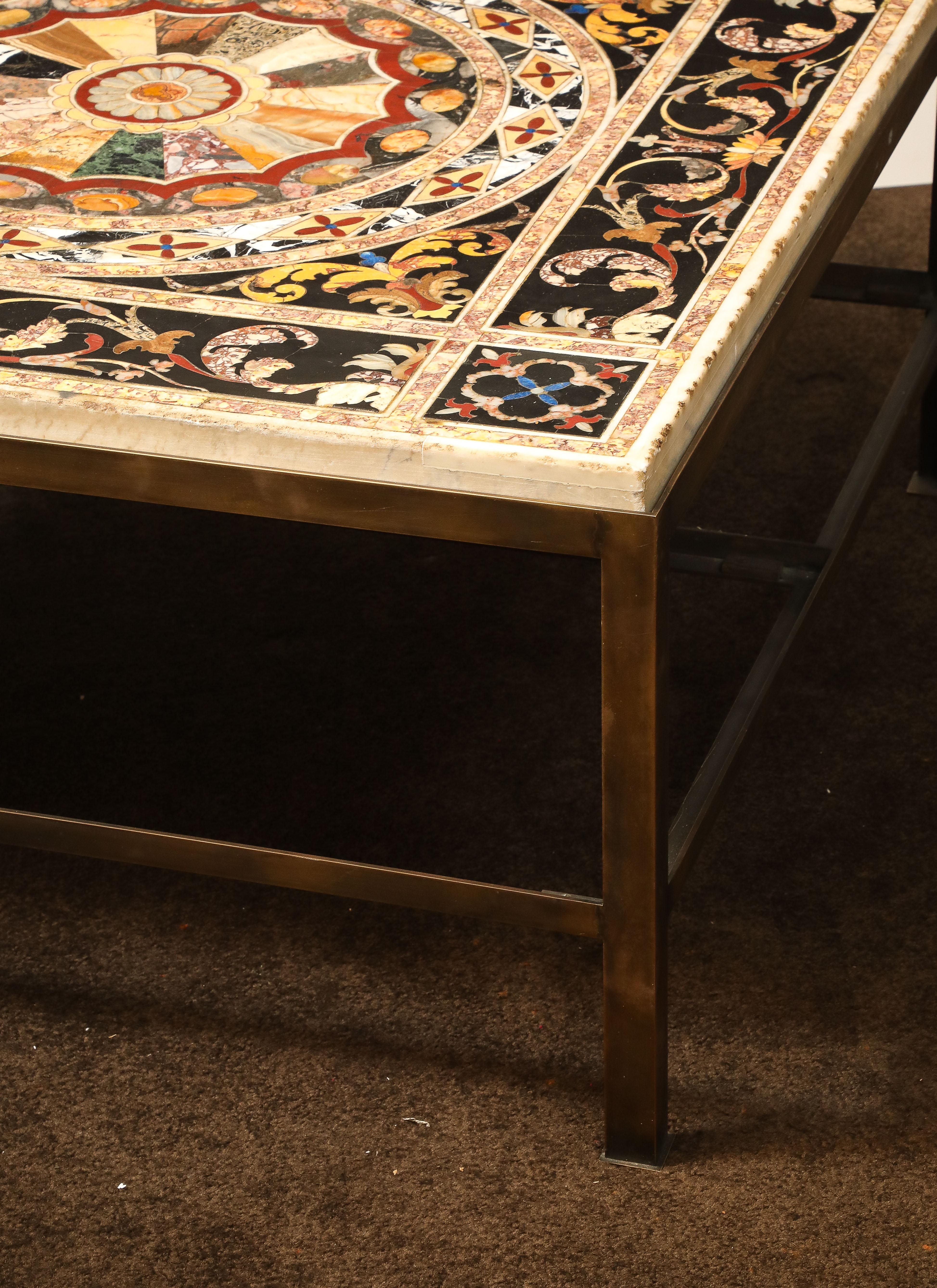 18th Century Italian Pietra Dura Multi-Marble & Specimen Table-Top/Coffee Table For Sale 6
