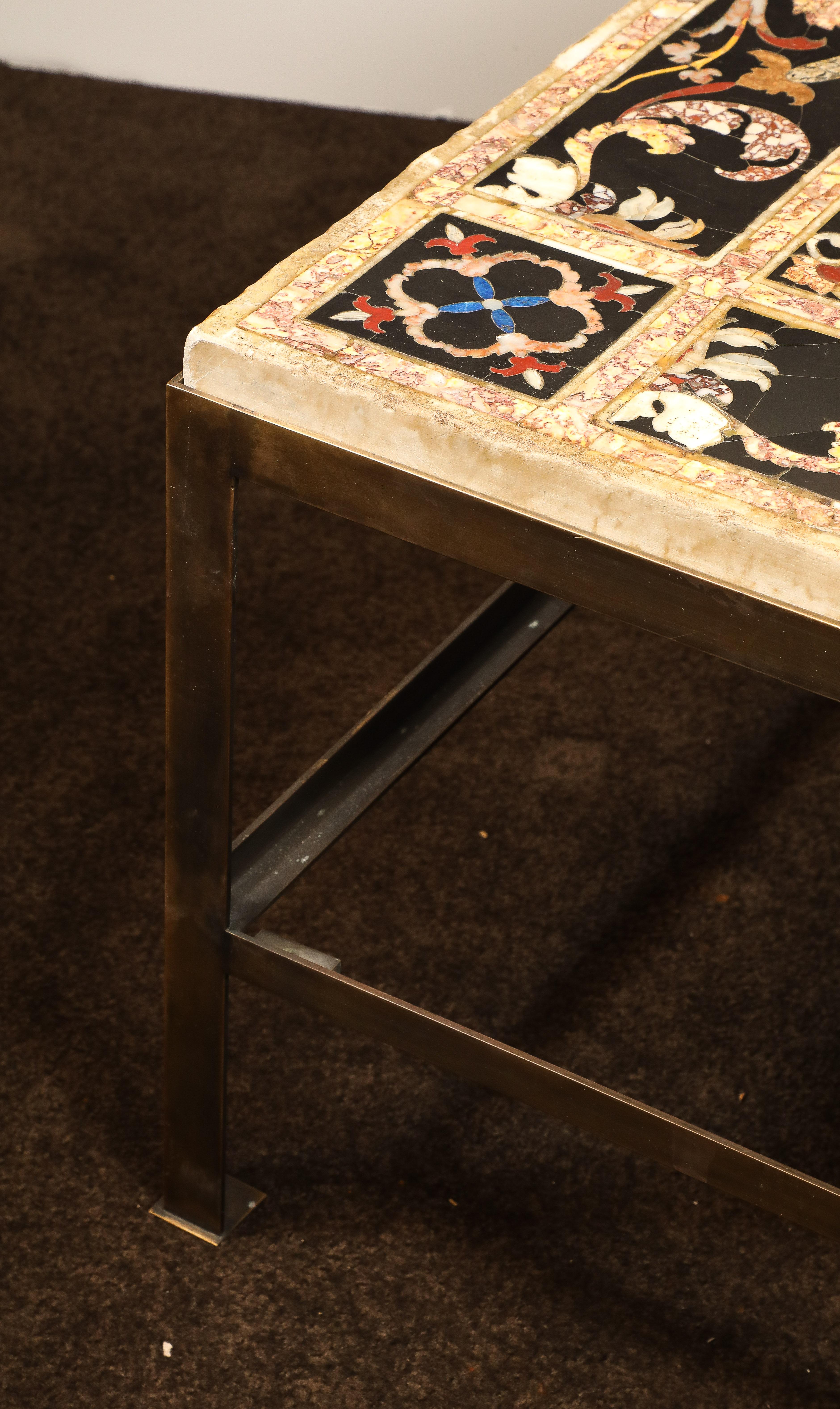 18th Century Italian Pietra Dura Multi-Marble & Specimen Table-Top/Coffee Table For Sale 8