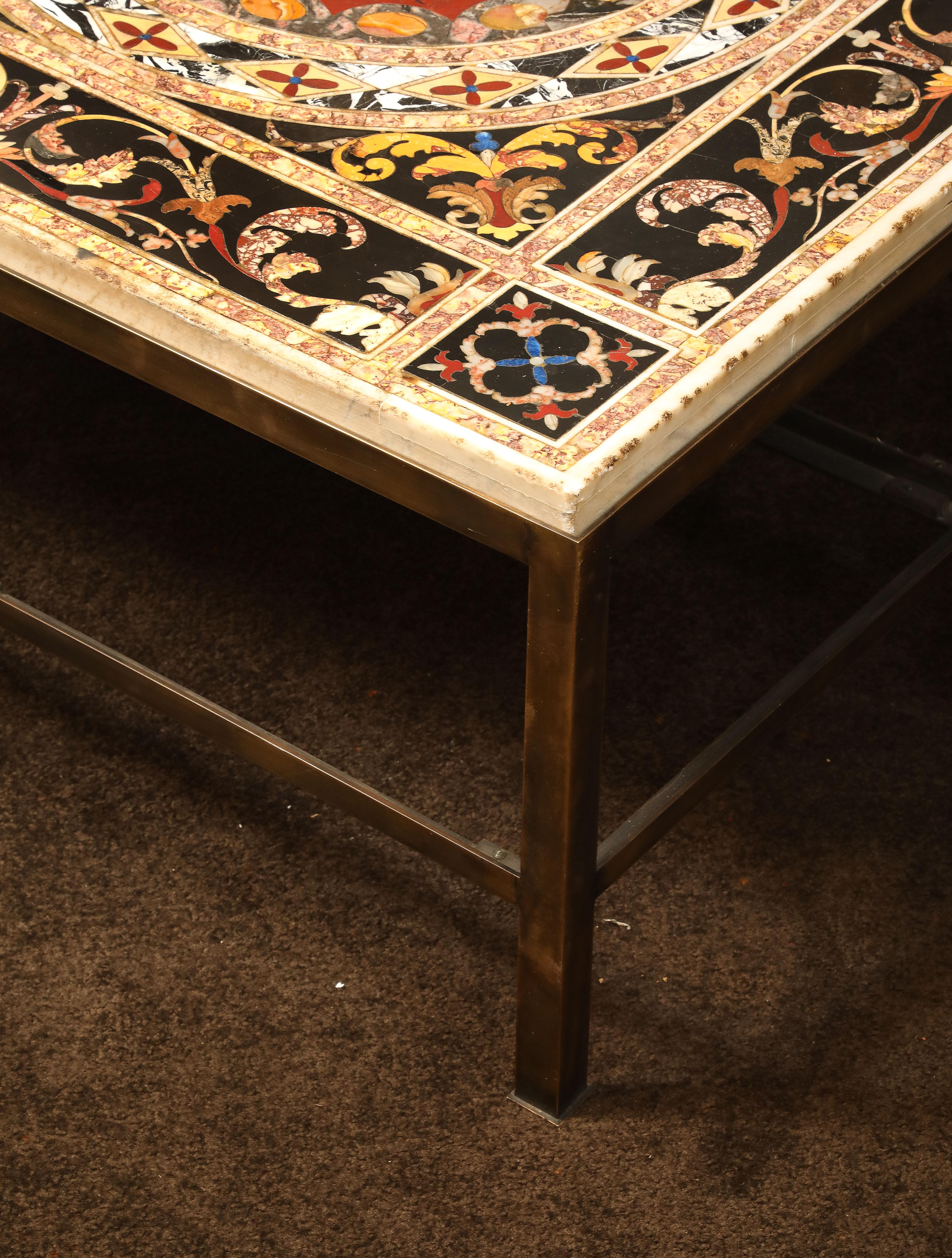 18th Century Italian Pietra Dura Multi-Marble & Specimen Table-Top/Coffee Table For Sale 9