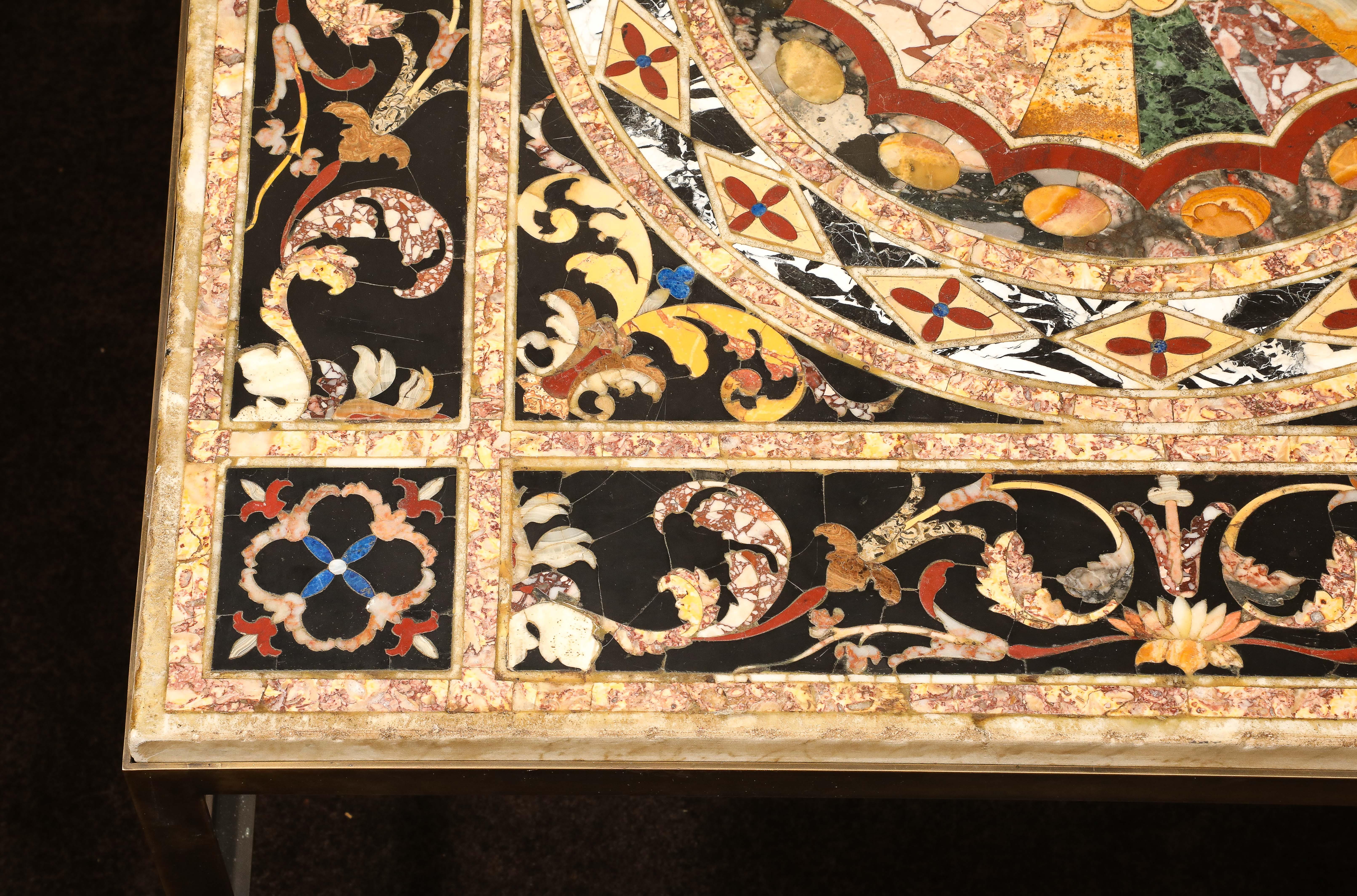 Late 18th Century 18th Century Italian Pietra Dura Multi-Marble & Specimen Table-Top/Coffee Table For Sale