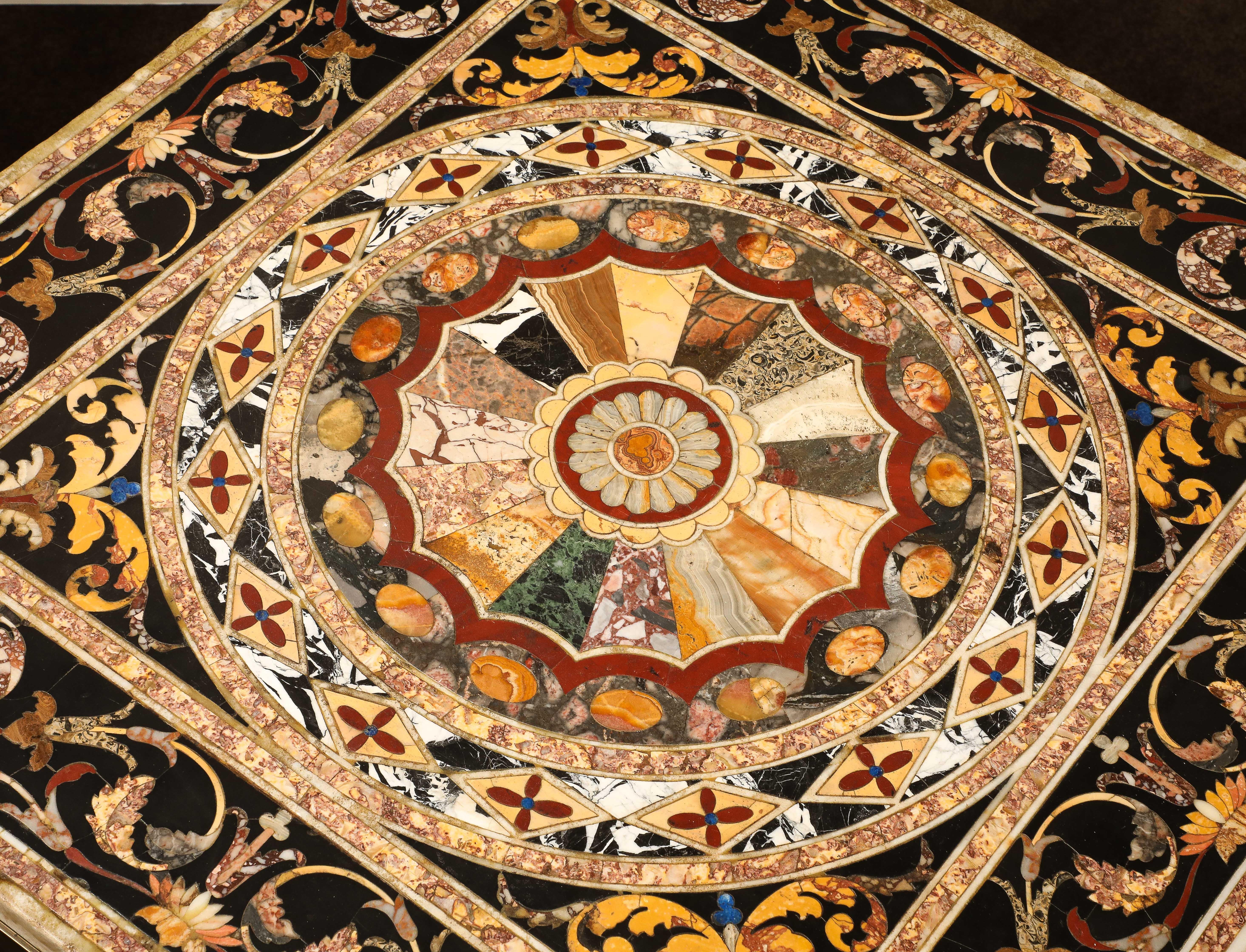 18th Century Italian Pietra Dura Multi-Marble & Specimen Table-Top/Coffee Table For Sale 1