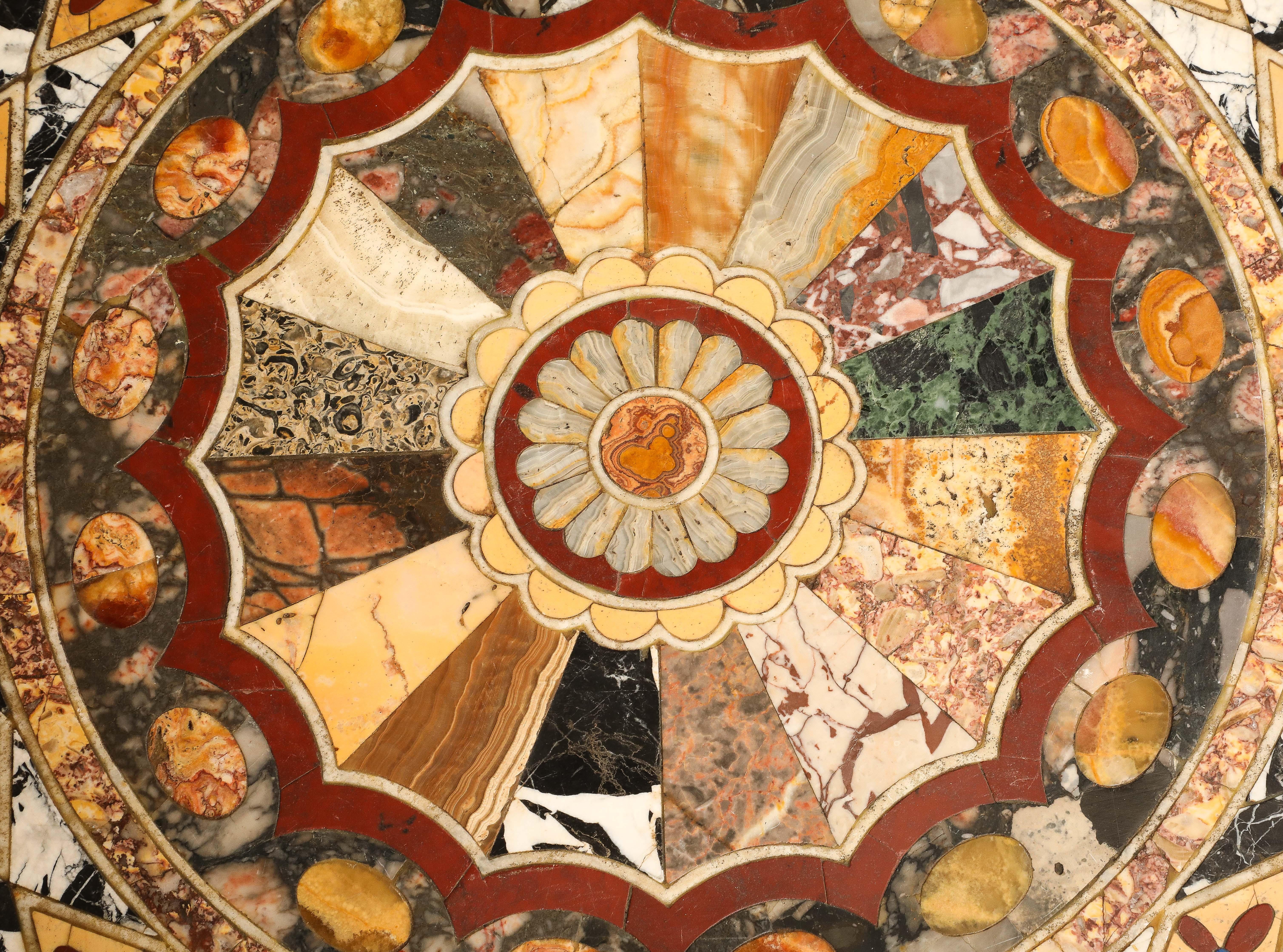 18th Century Italian Pietra Dura Multi-Marble & Specimen Table-Top/Coffee Table For Sale 2