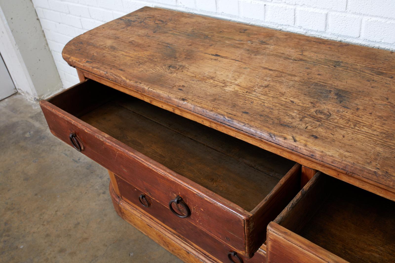 19th Century 18th Century Italian Pine Sideboard Chest Dresser
